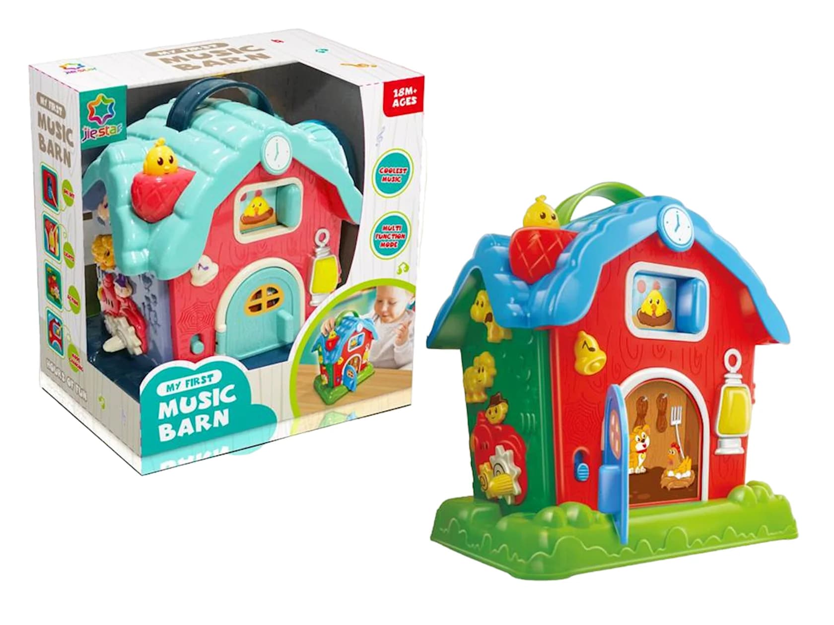 İnteraktiv oyuncaq Musiqili Ev Music Barn, 23x16x22 sm, 18+ ay