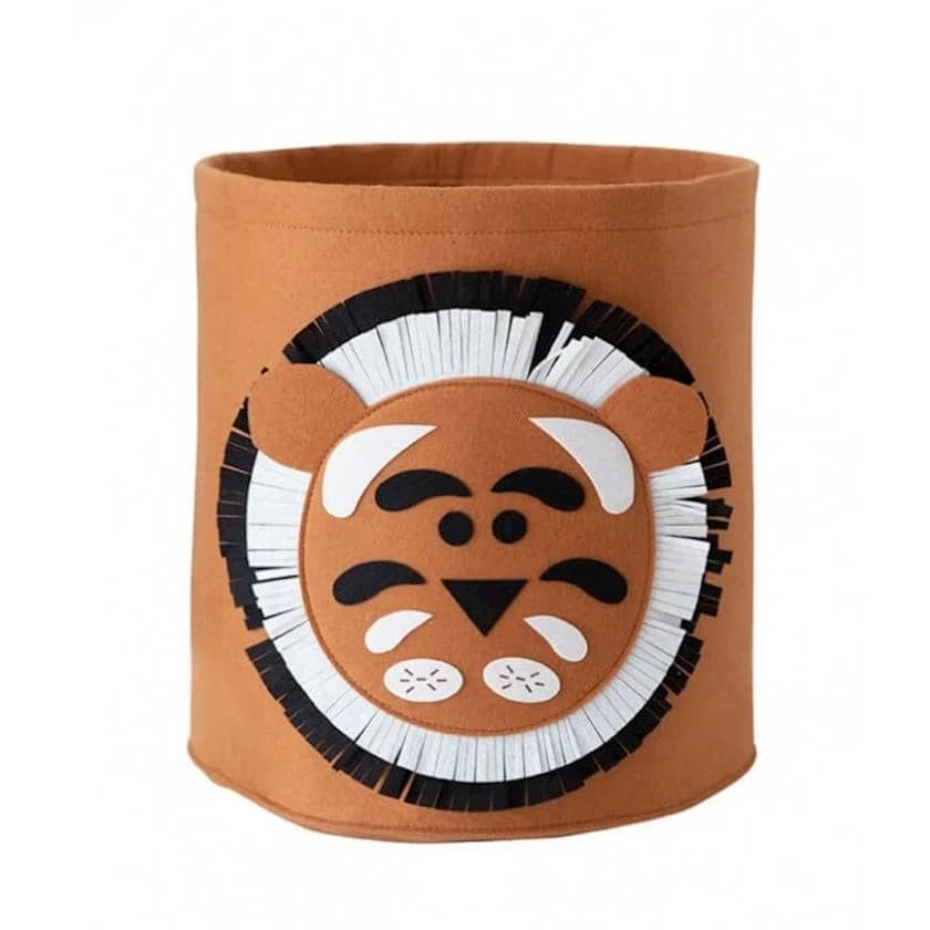 Saxlama səbəti Şir, tekstil, bej, qapaqlı, uşaq otağı üçün - Gstore 28