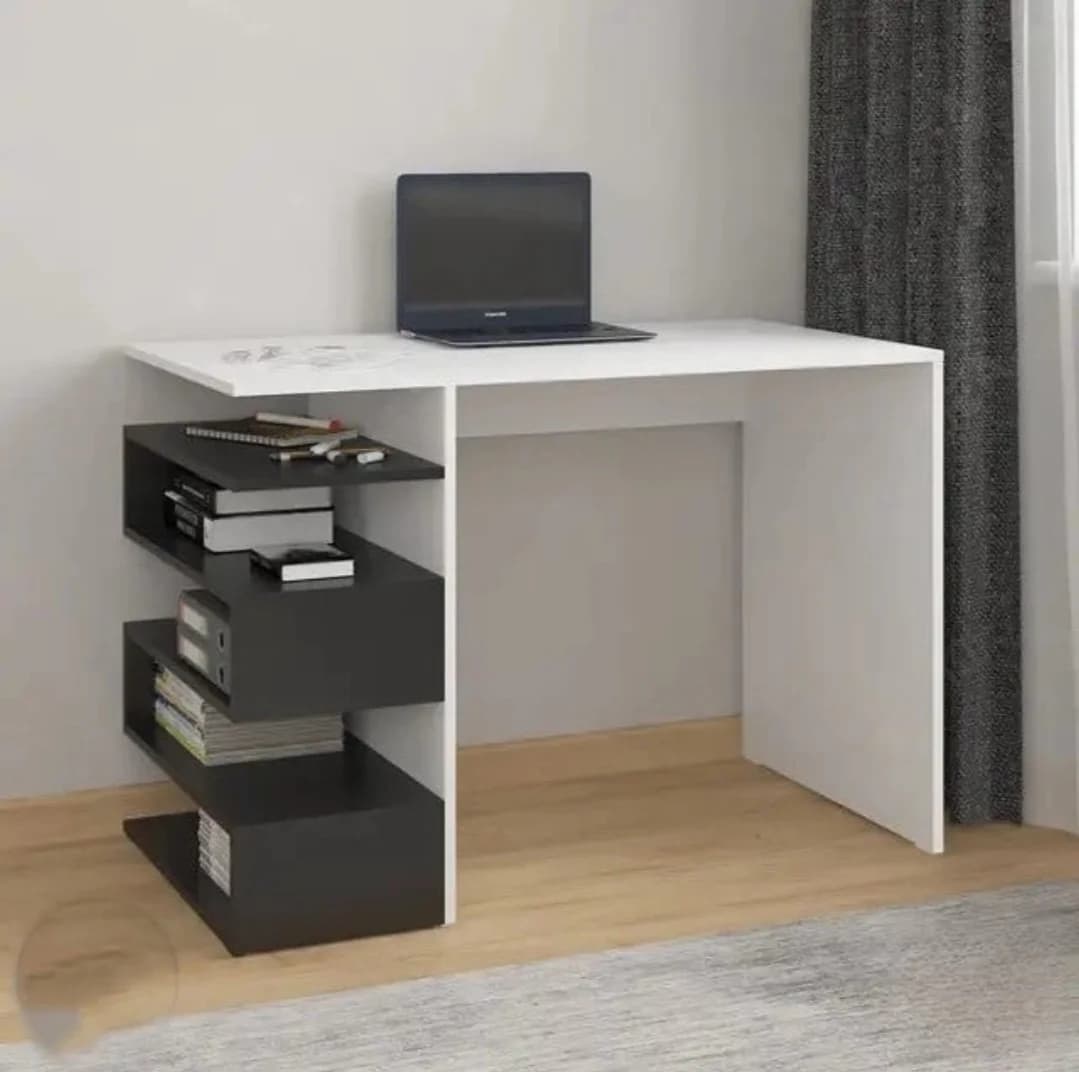 Yazı masası SO113, laminat, 110x50x75 sm, ağ/antrasit
