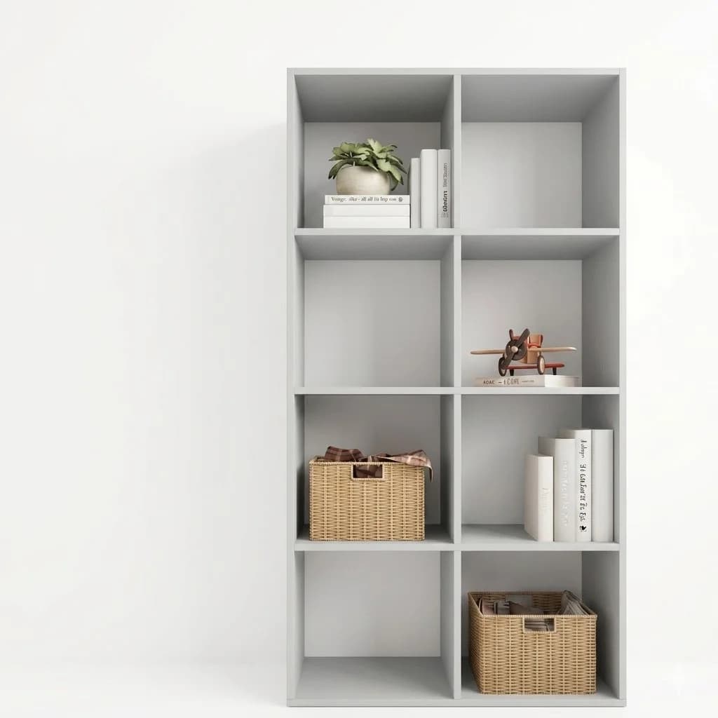 Stellaj 55318537, açıq boz, laminat, 140x70x28 sm