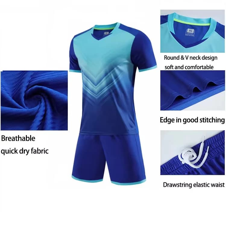 Futbol forması VC_2428841, polyester, göy, ölçü M — image 2