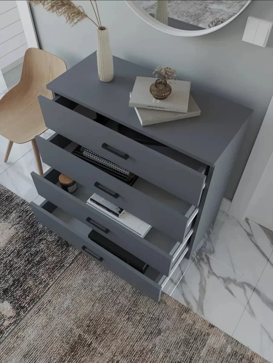 Komod SO034, antrasit, laminat, 73х33 sm — изображение 3
