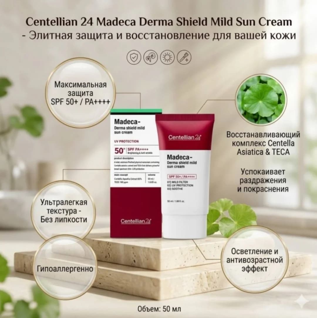 Günəşdən qoruyucu krem Madeca SPF50, 50 ml — şəkil 3