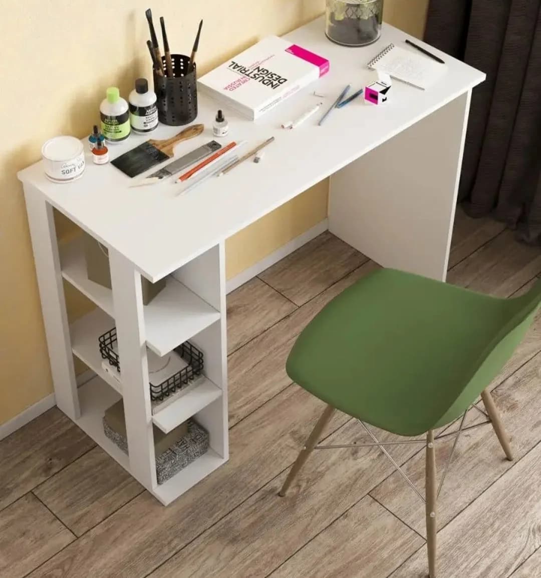 Yazı masası SO 001, laminat, ağ, 100x45x74 sm — изображение 2