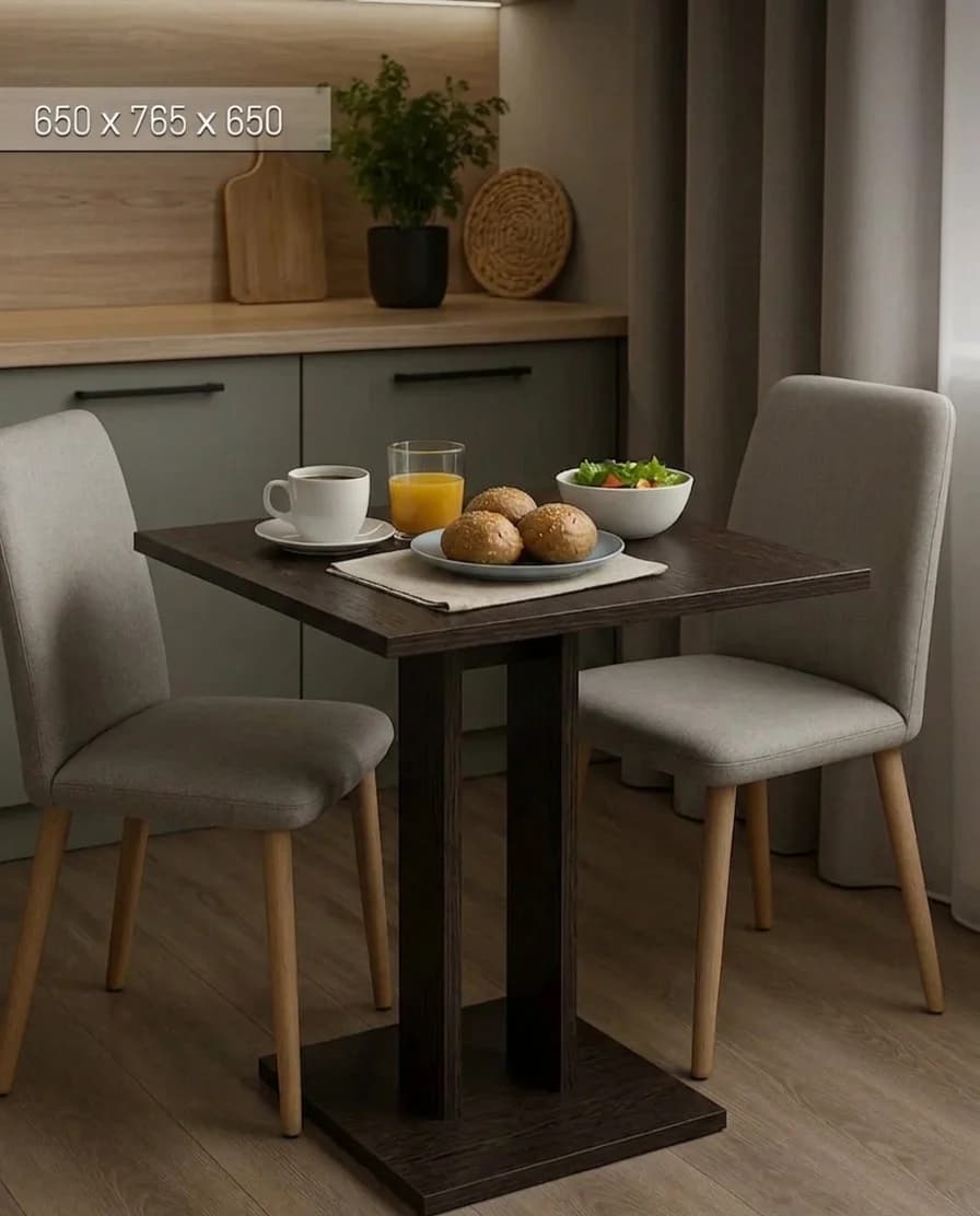Yemək masası 5926, laminat, venge, 65x65x76.5 sm