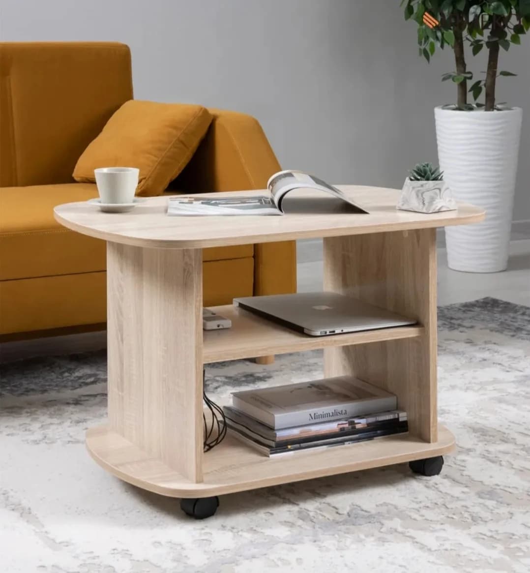 Jurnal masası SO S0013, laminat, açıq qəhvəyi, 52x72x52 sm — изображение 5