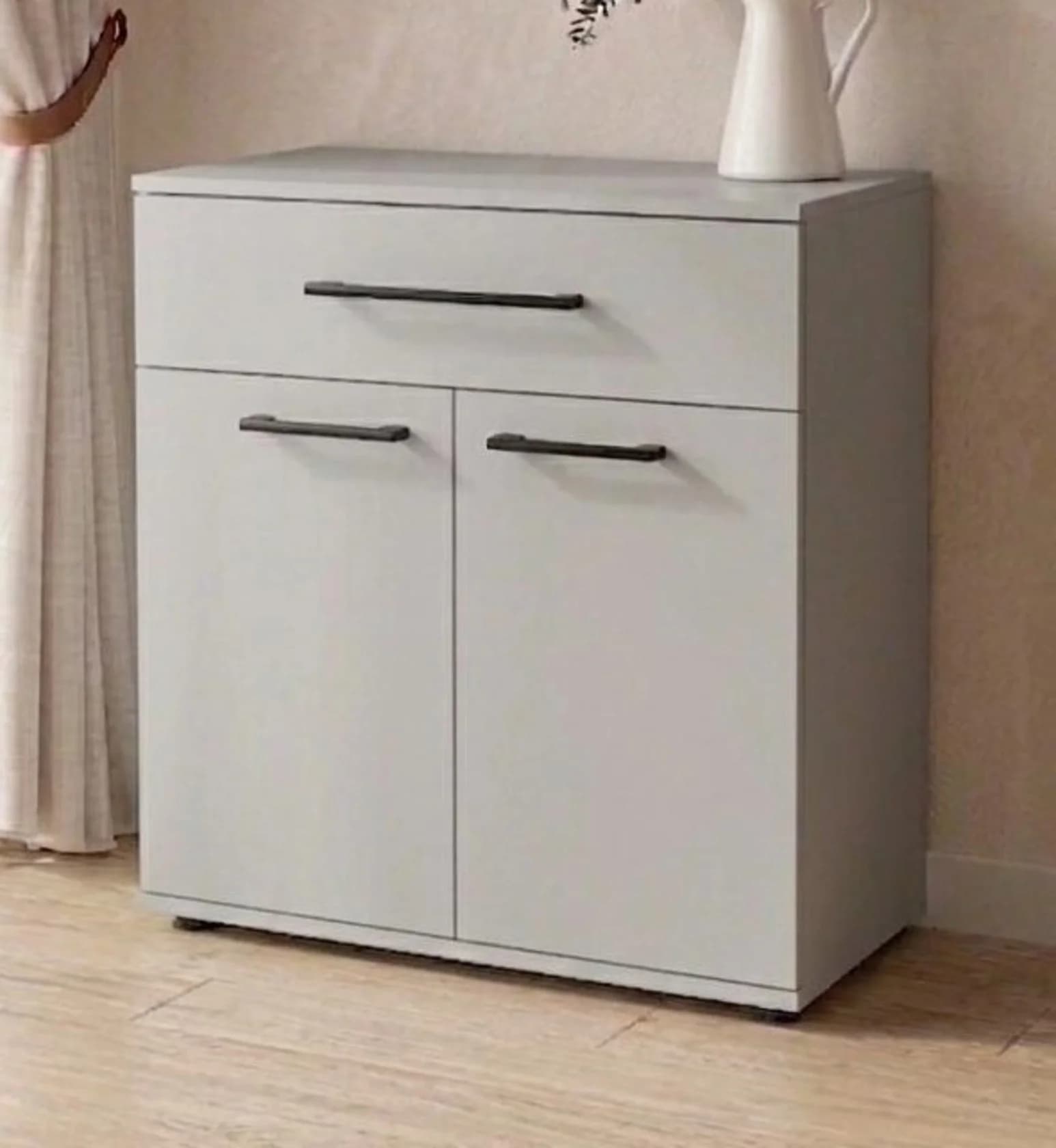 Tumba MB13, laminat, boz, 80x75x36 sm