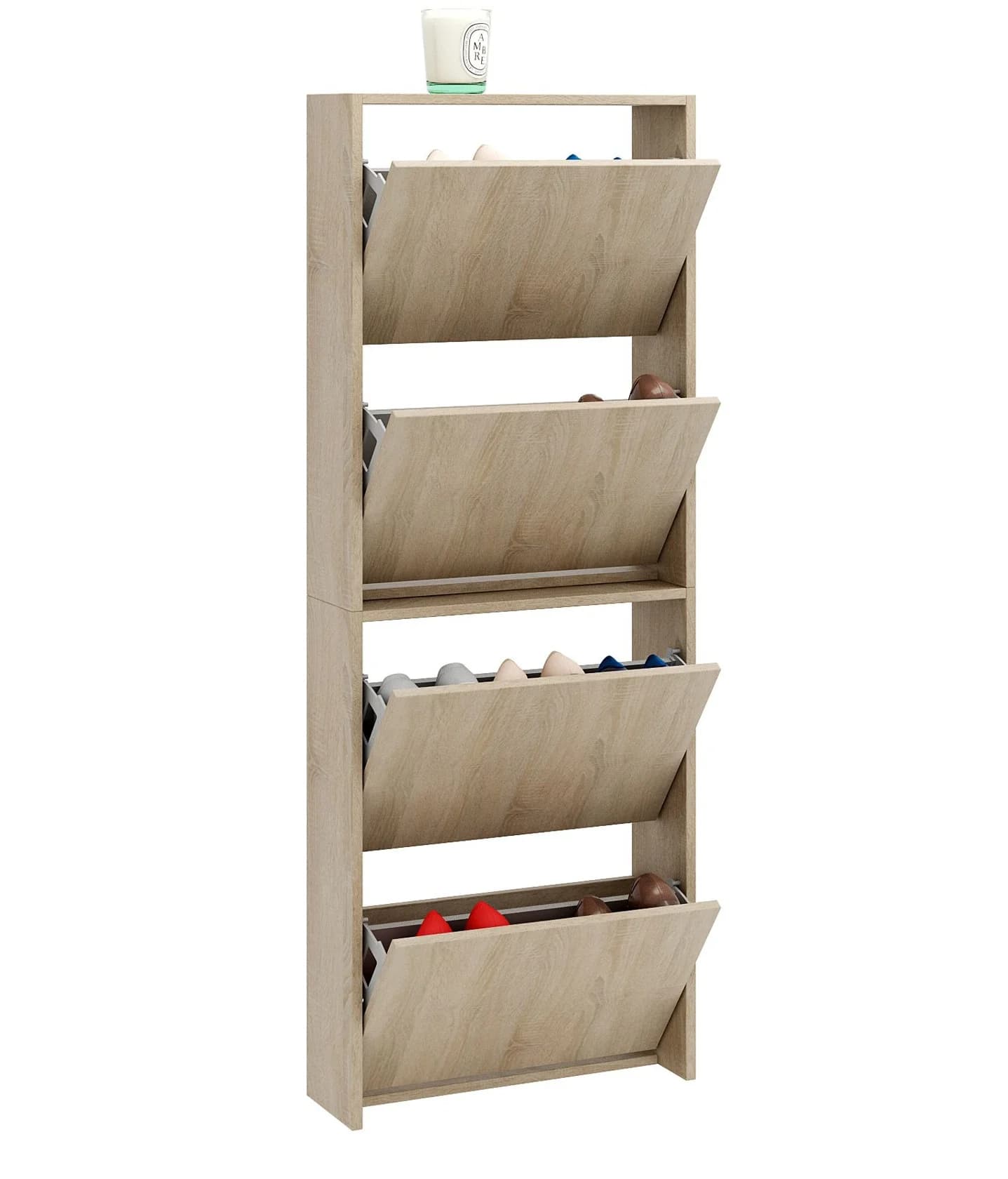 Ayaqqabı üçün stellaj Yagmur, laminat, Sonoma, 154x52x22 sm — изображение 2