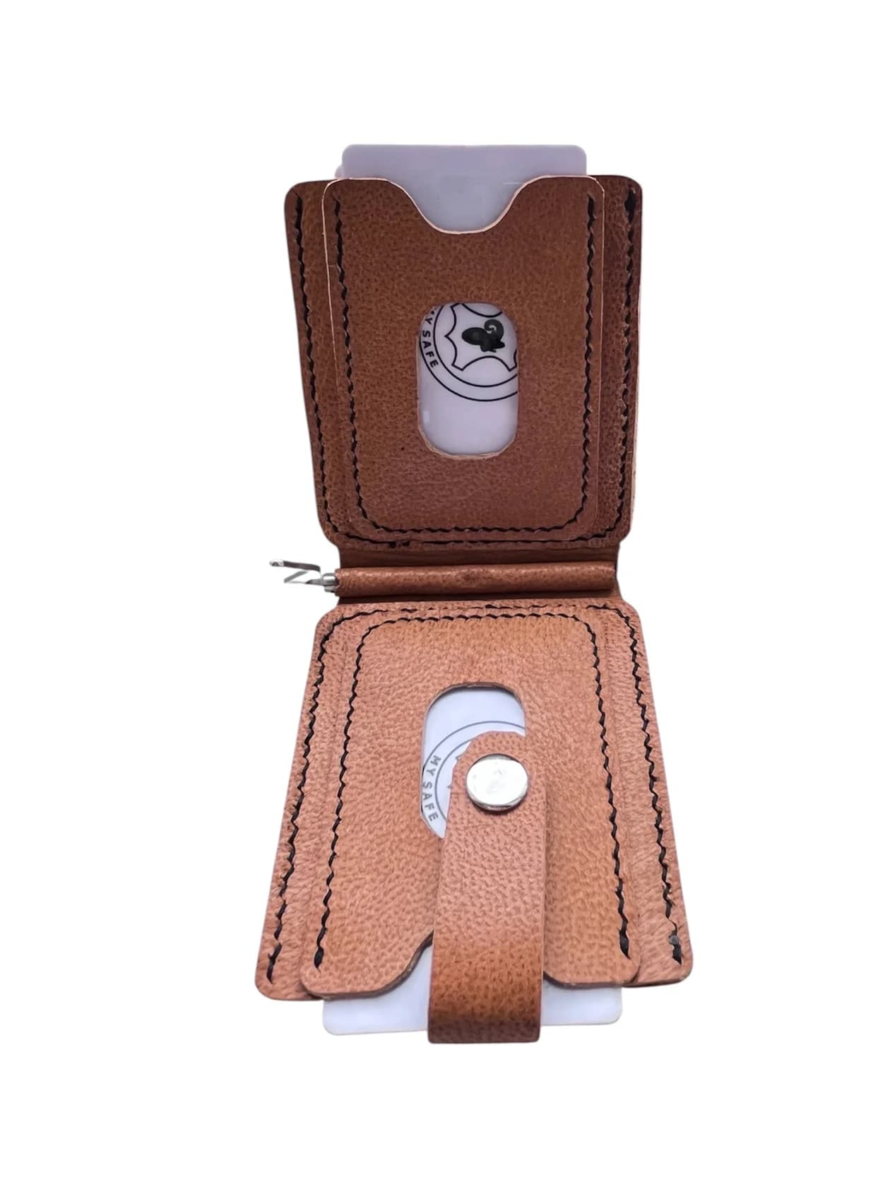 Kredit kart qabı 14007071, dəri, 7.5x10 sm, qəhvəyi — şəkil 2