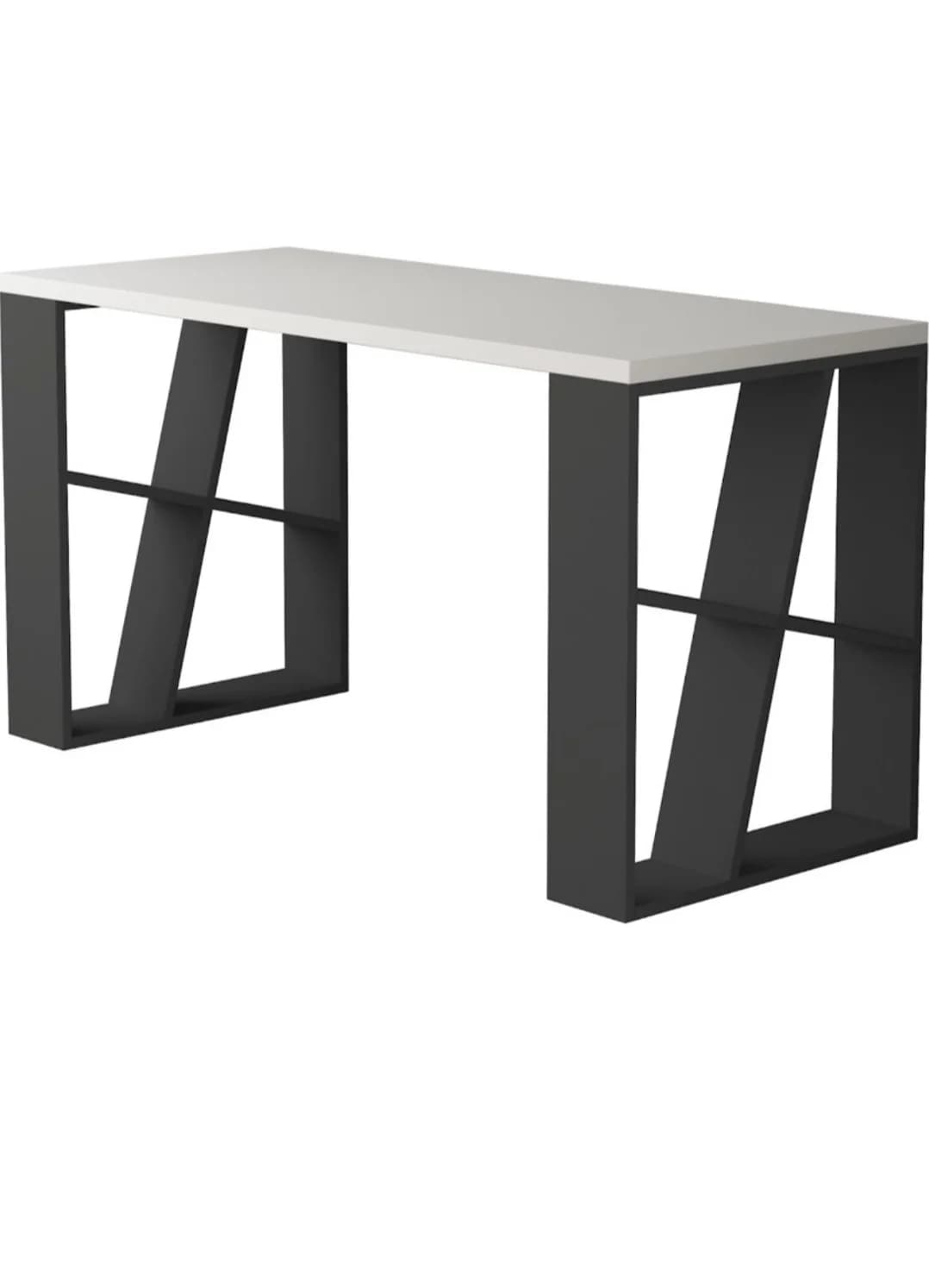 Yazı masası SO06, laminat, ağ/boz, 137x60x75 sm