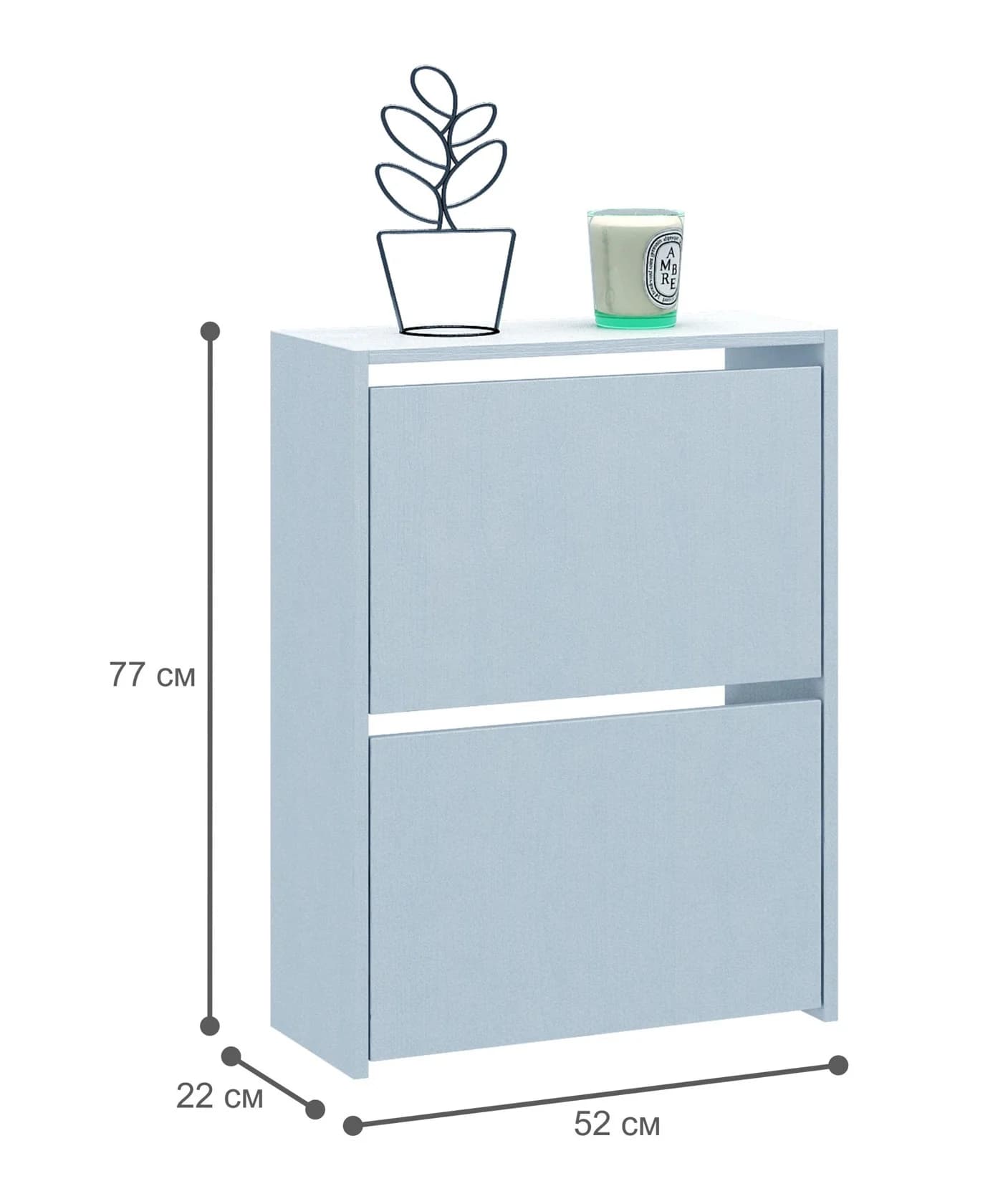 Ayaqqabı tumbası 15459, laminat, ağ, 52x77 sm — изображение 3