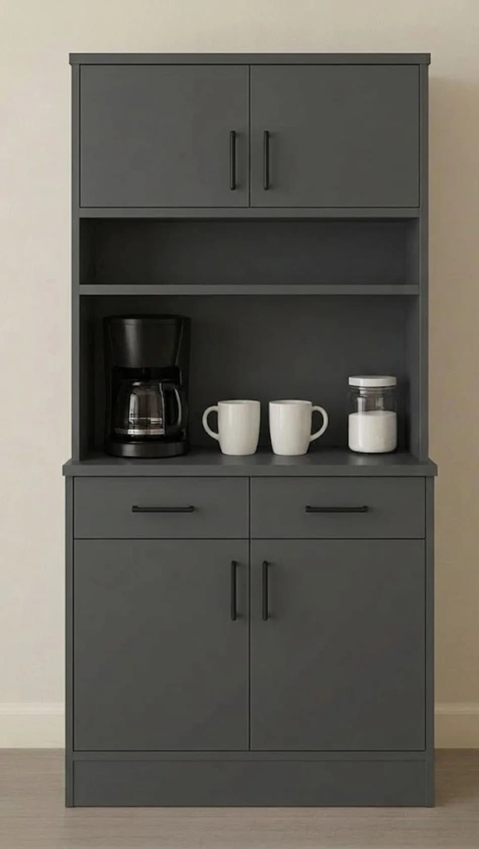 Şkaf MB1, antrasit, laminat, 180x80x45 sm