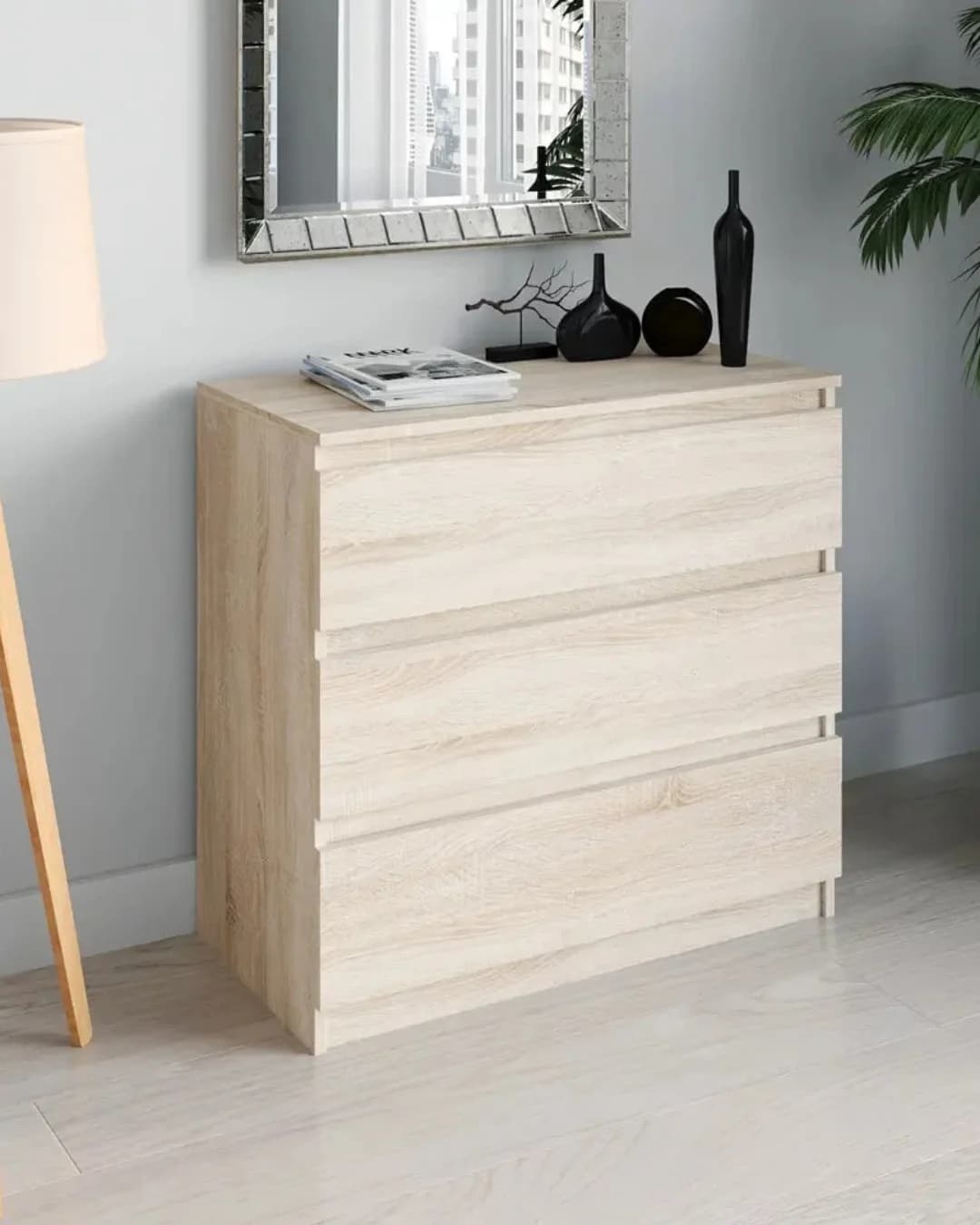 Komod Yagmur 77, laminat, bej, 80x70x40 sm
