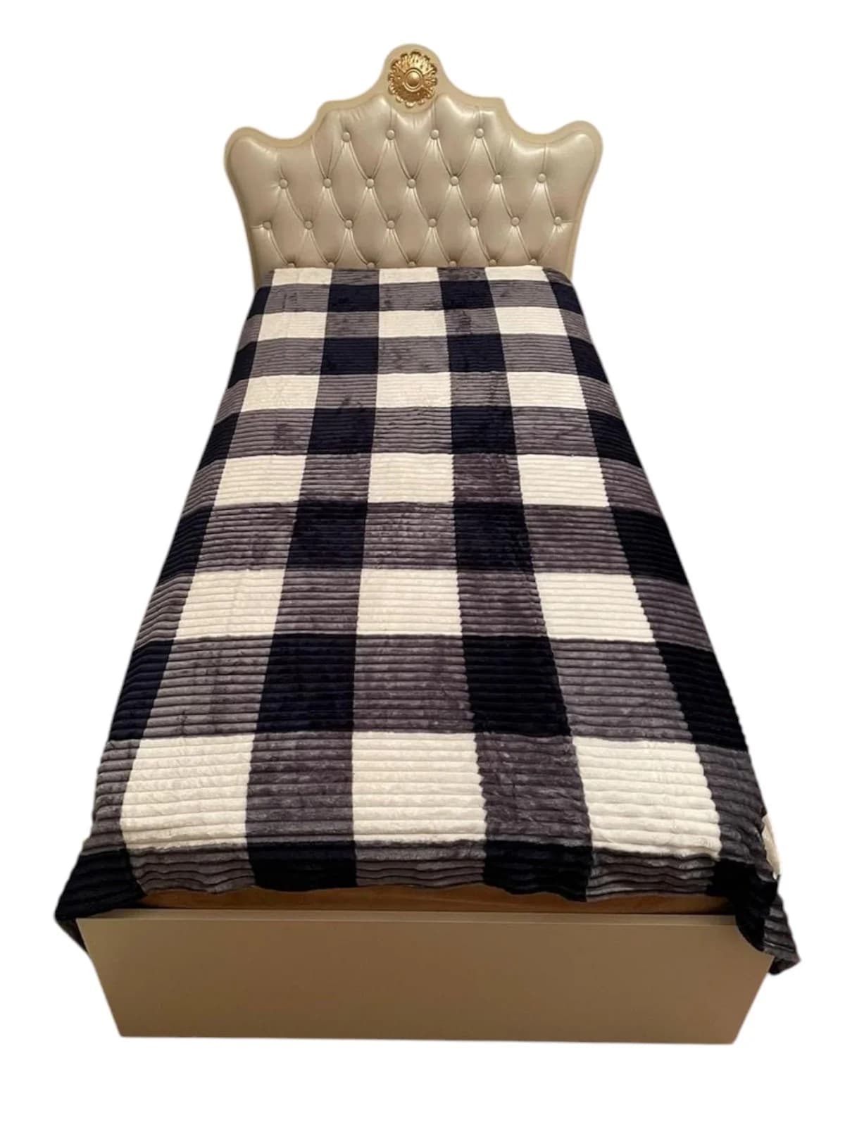 Yataq örtüyü Bamboo model 13.11, yeni yaz-yay-payız fəsilli, kletka (şahmat) naxışlı, bambuk materiallı - GS_1_012