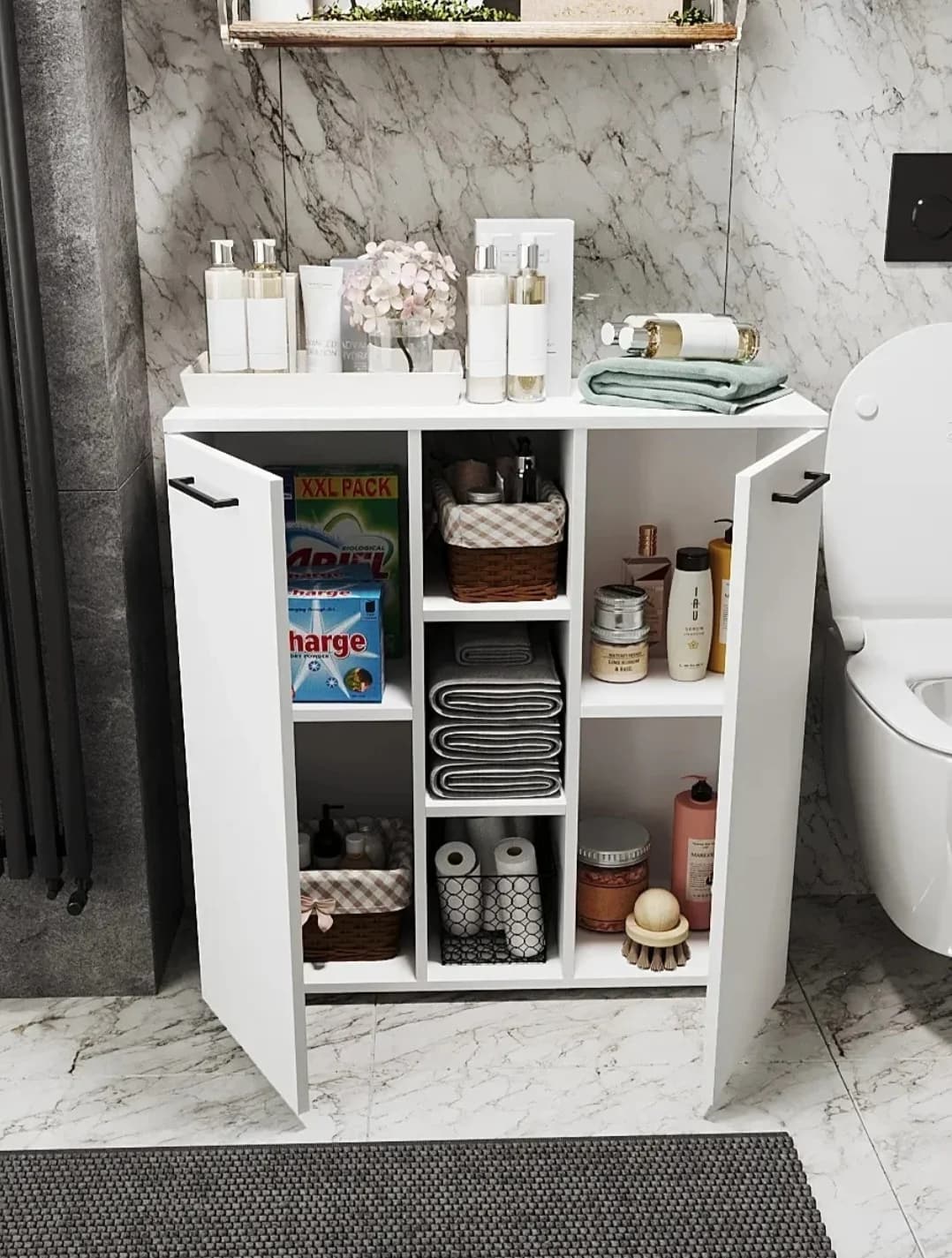 Komod SO049, ağ, laminat, 80х30х82 sm — изображение 8