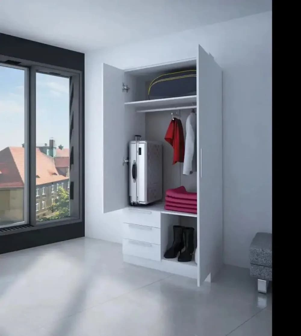 Dolab SO036, laminat, 90x55 sm, ağ — image 3