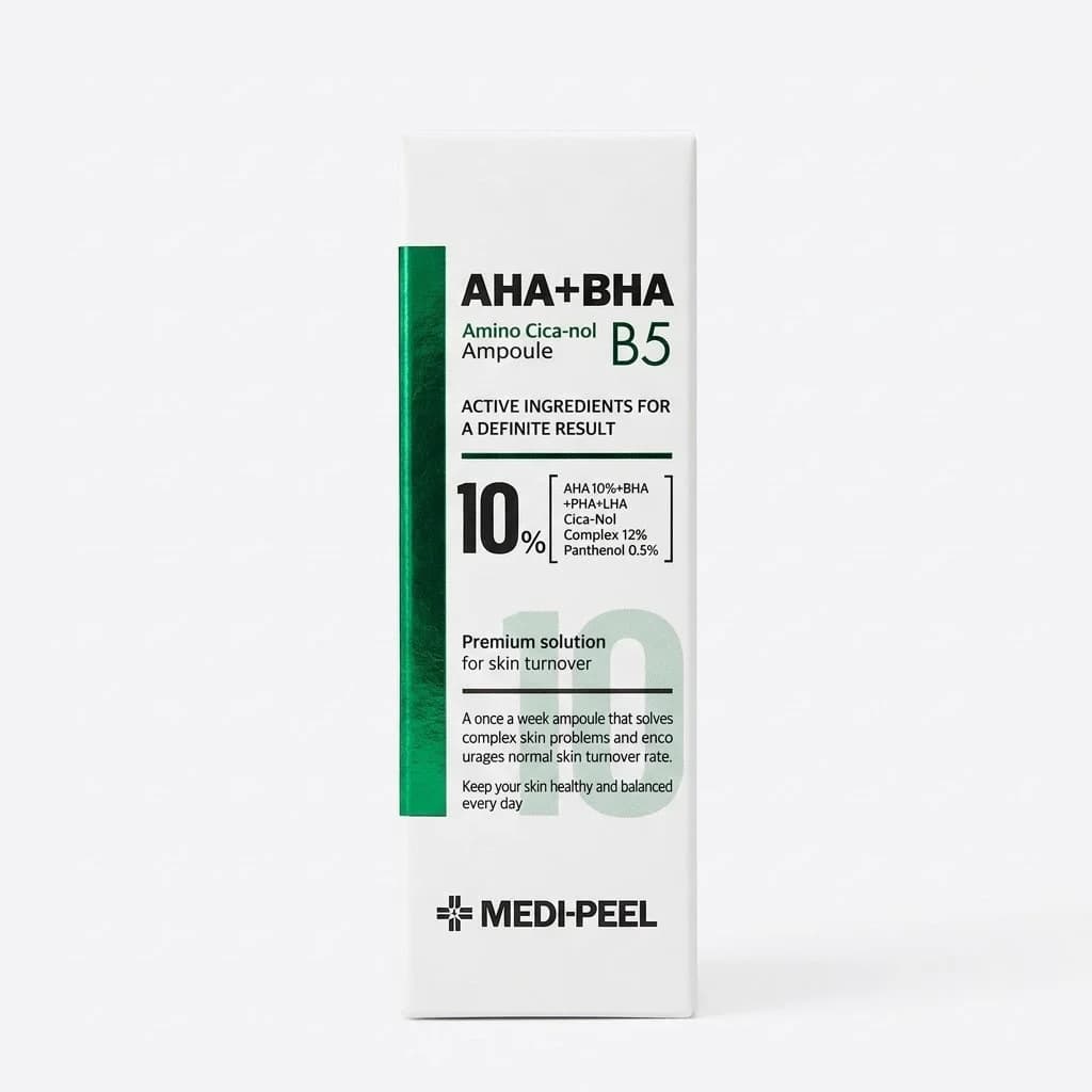 Üz kremi AHA+BHA Amino Cica-nol B5, məsamələri kiçildir, qara nöqtələri azaldır, turşu kompleksi, 30 ml