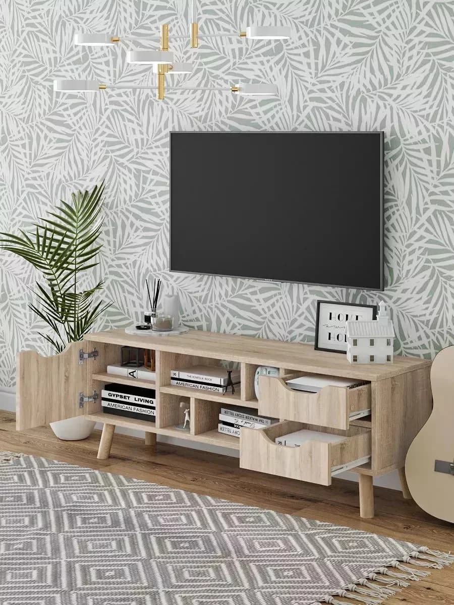 TV üçün tumba Yagmur, laminat, sonomo, 110x39x28 sm — изображение 3
