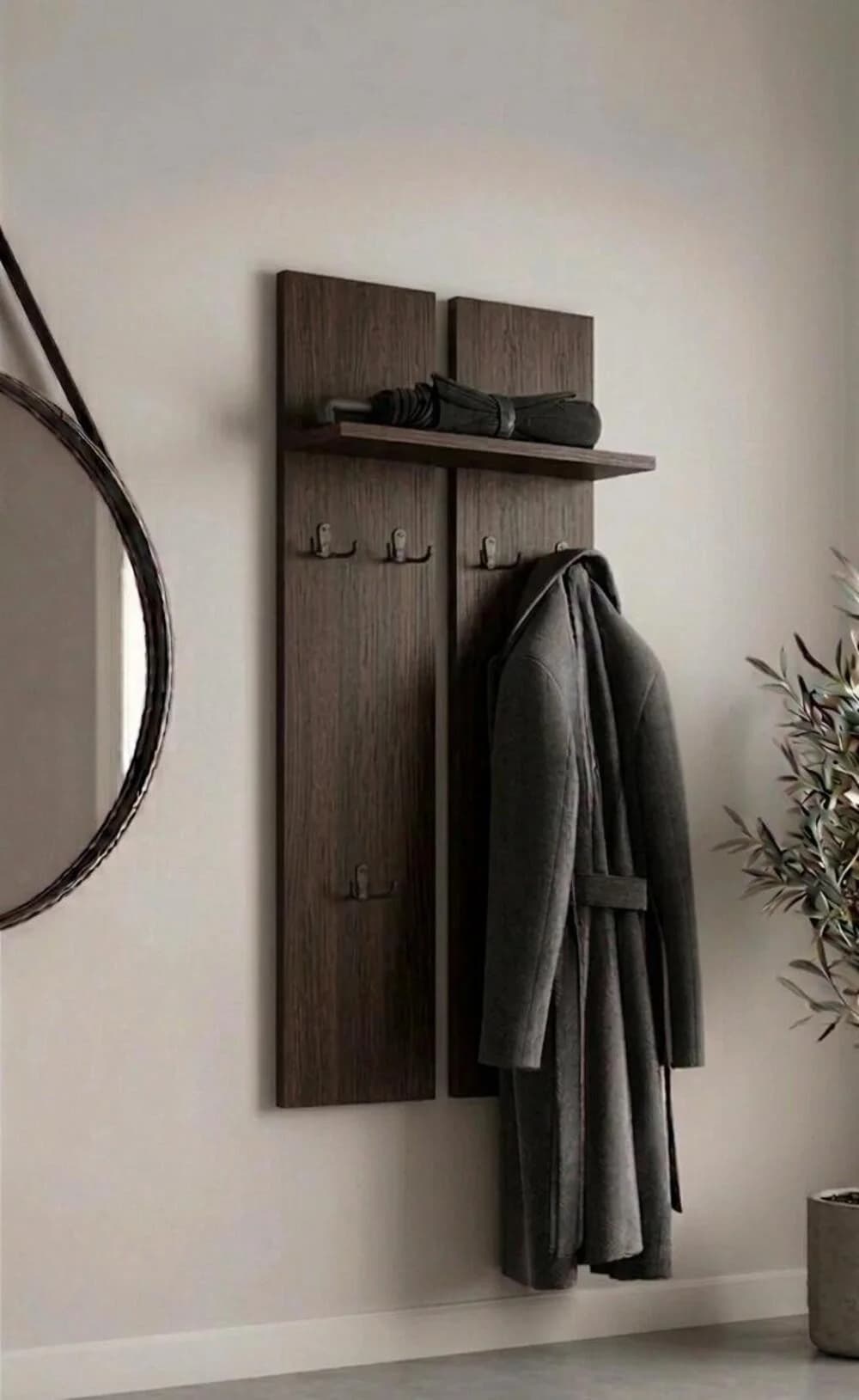 Divarüstü asılqan MB4, venge, laminat, 105x50x15 sm