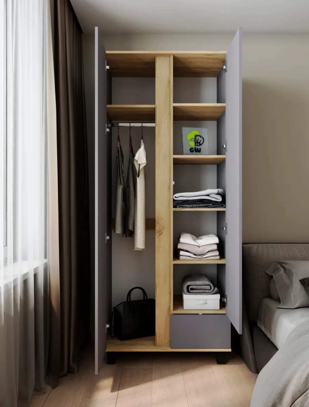 Şkaf 002, laminat, 210x85x45 sm — image 2