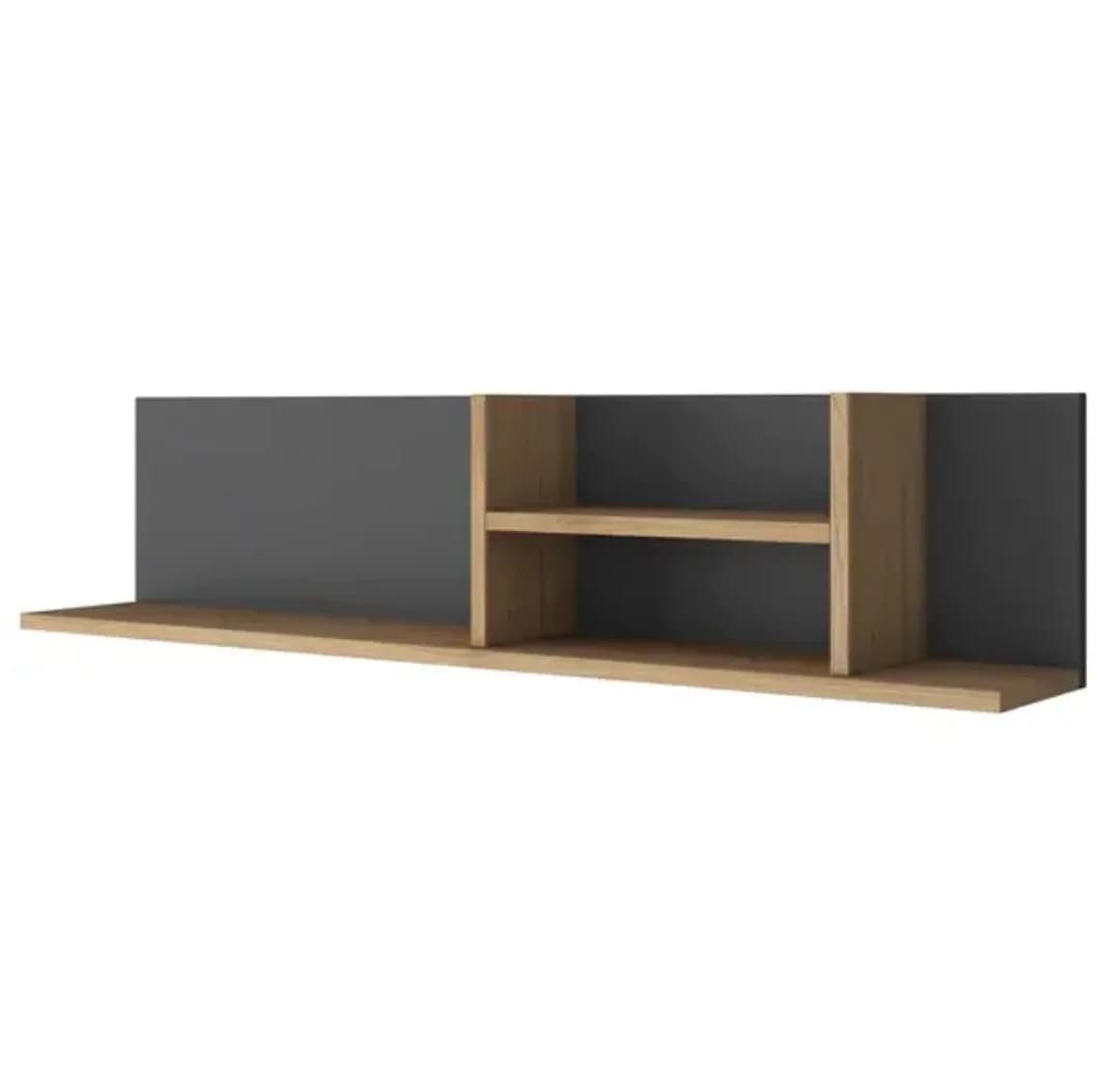 Yazı masası SO0010, laminat, antrasit/qəhvəyi, 160x50x160 sm — изображение 3