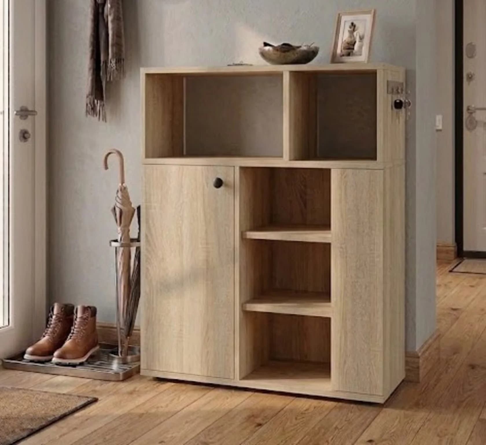 Tumba dəhliz üçün MB 18, laminat, rəng Sonoma, 95х75х35 sm