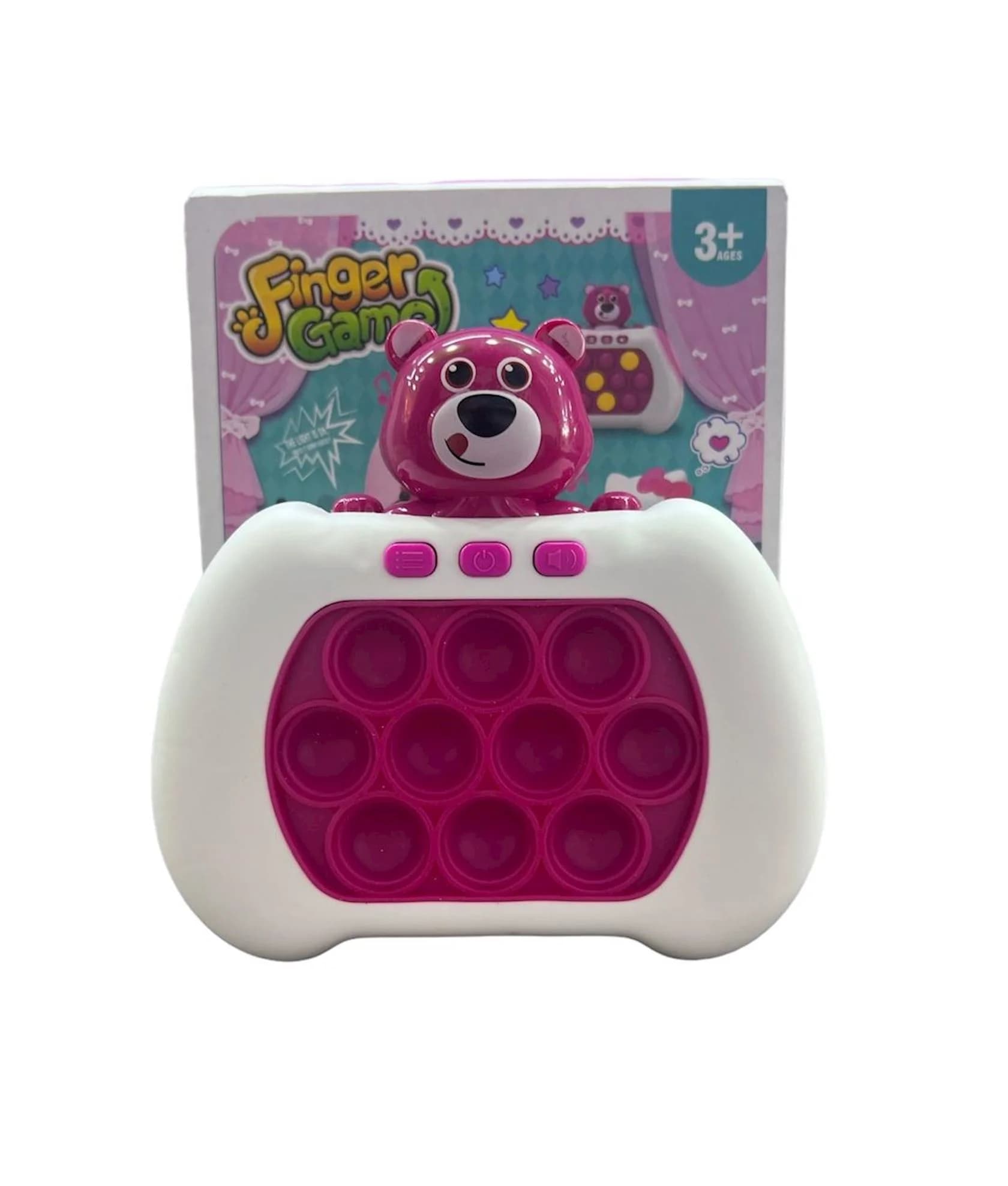 İnteraktiv antistress oyuncaq Pop It 8312B, 3-9 yaş, ağ/çəhrayı