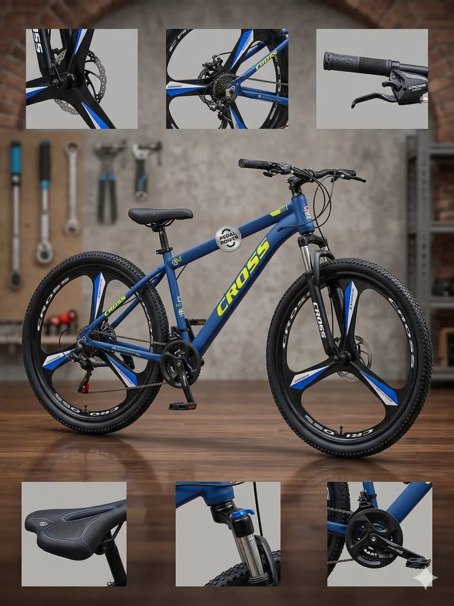 Velosiped Cross AMG, 29", göy/yaşıl — image 3