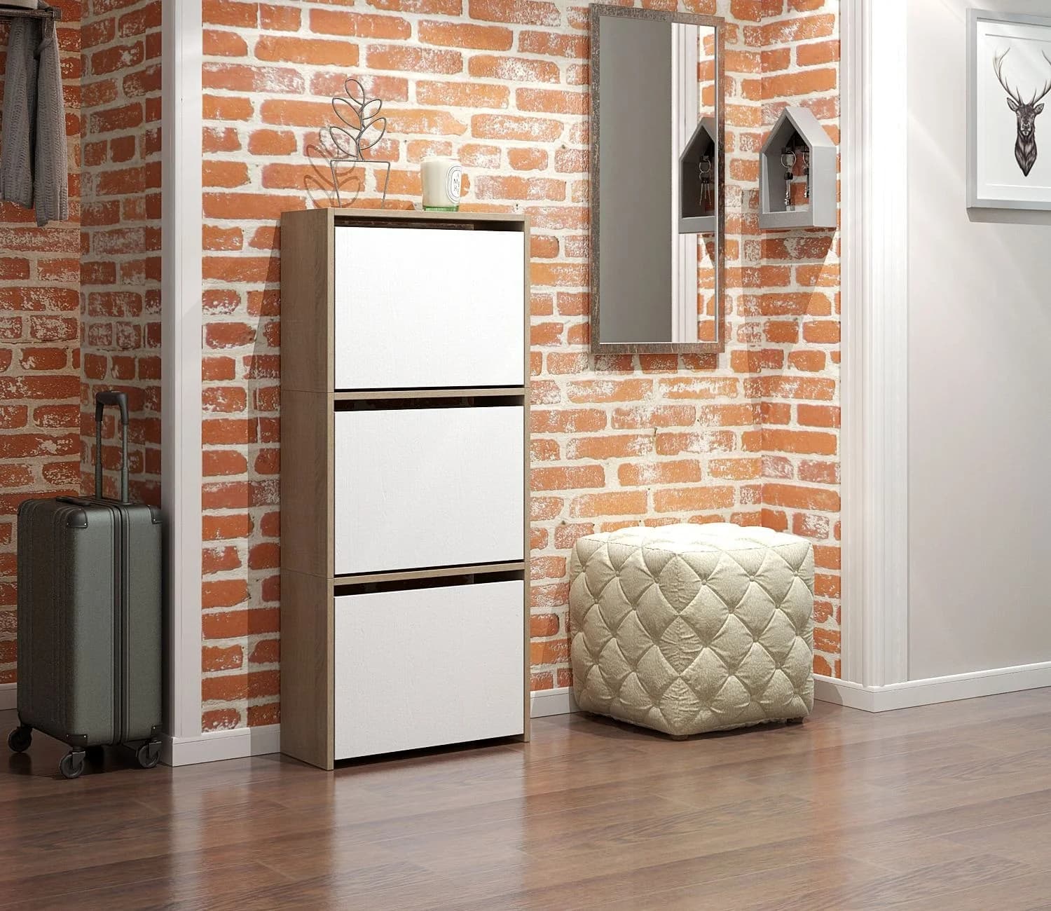 Ayaqqabı dolabı Yagmur 120 sm 52 sm 3 ədəd Laminat 43