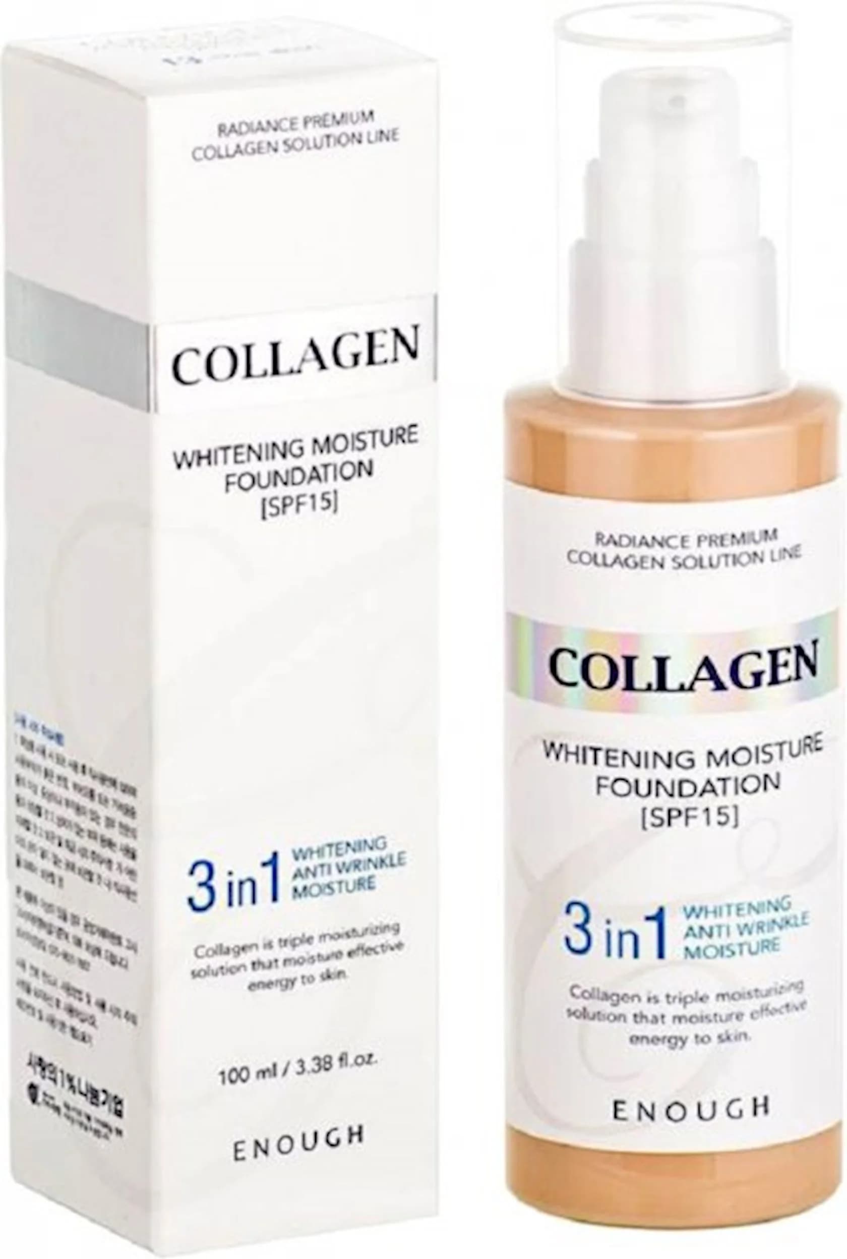Tonal krem Enough Collagen Whitening Moisture Foundation 3 in 1 21 SPF15, 100 ml