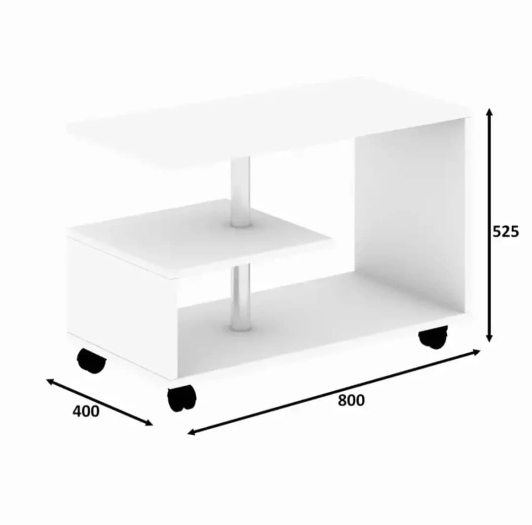 Jurnal masası SO0013, laminat, ağ, 52.5x80x40 sm — изображение 3