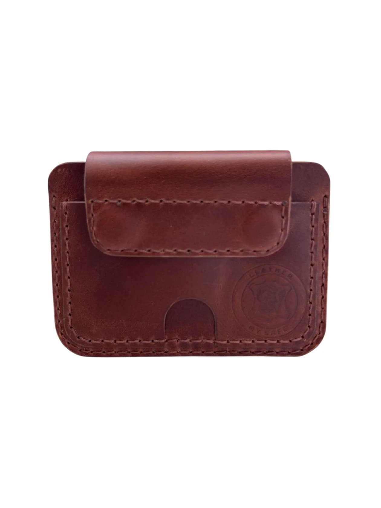 Vizit kart qabı 2309196, qəhvəyi, dəri, 10x8 sm