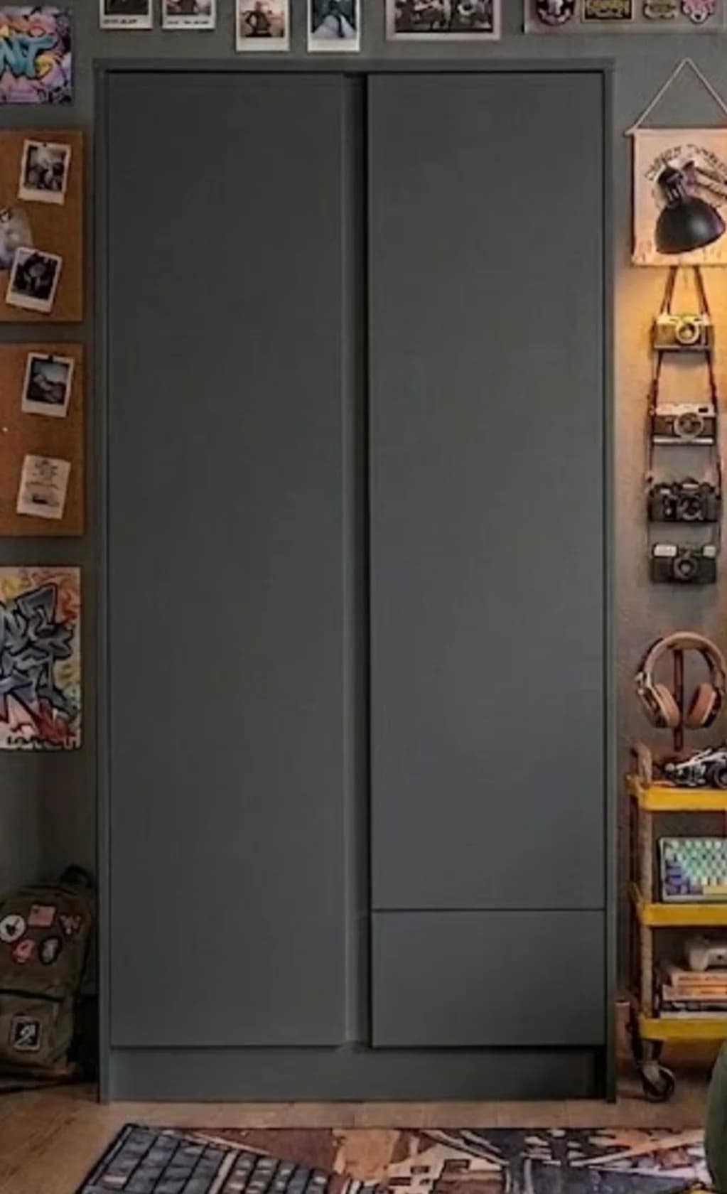 Döşəməüstü dolab, Laminat, Antrasit, 180x75x50 sm