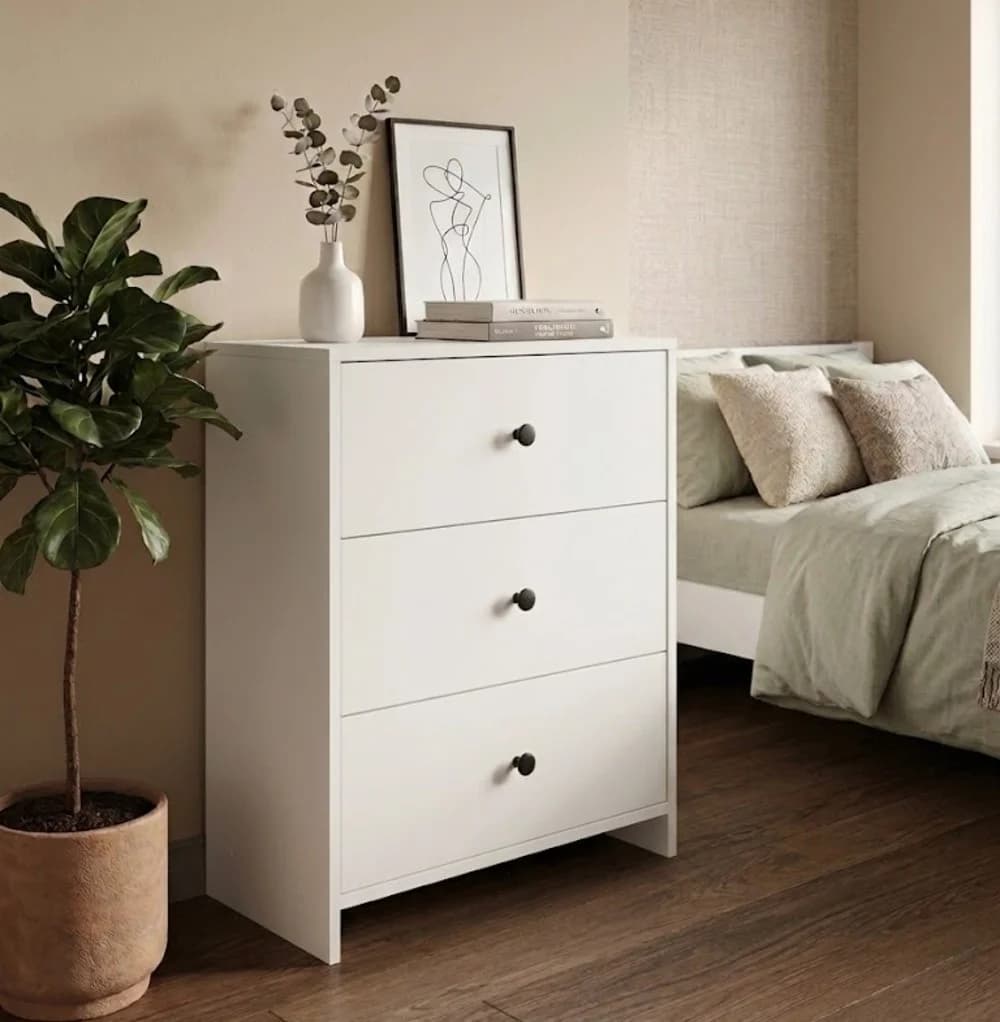 Komod MB16, laminat, ağ, 77.6x60x35 sm