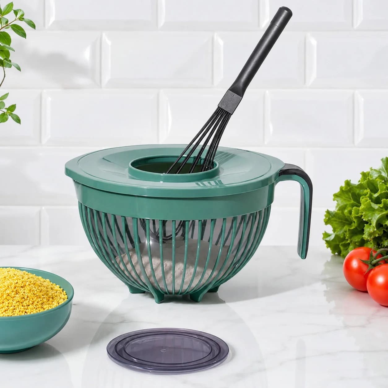 Mikser üçün kasa Foly Life Linea, plastik, yaşıl, 3 l