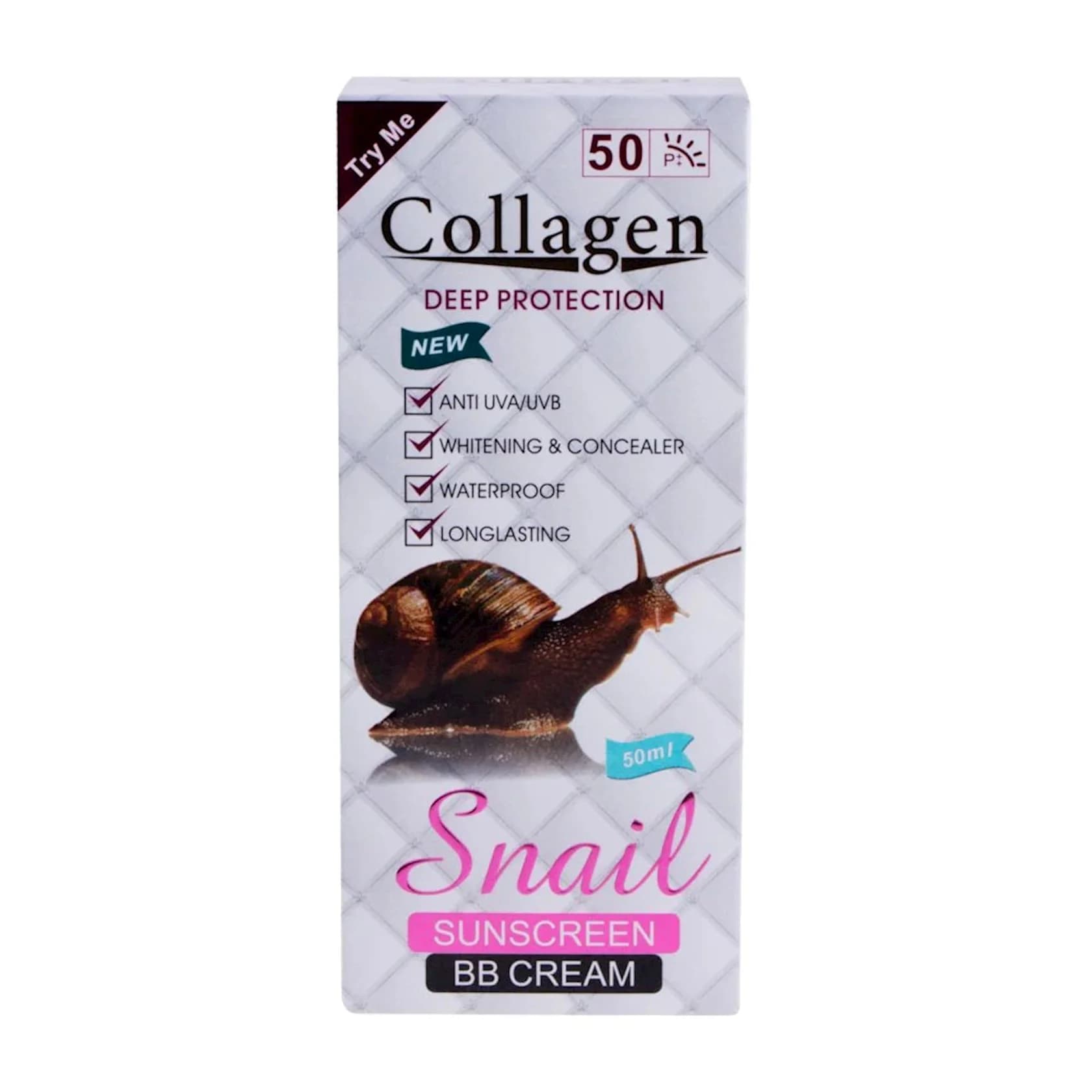BB krem Collagen Snail Sunscreen SPF 50 Günəşdən qorunma Açıq 50 ml — şəkil 2