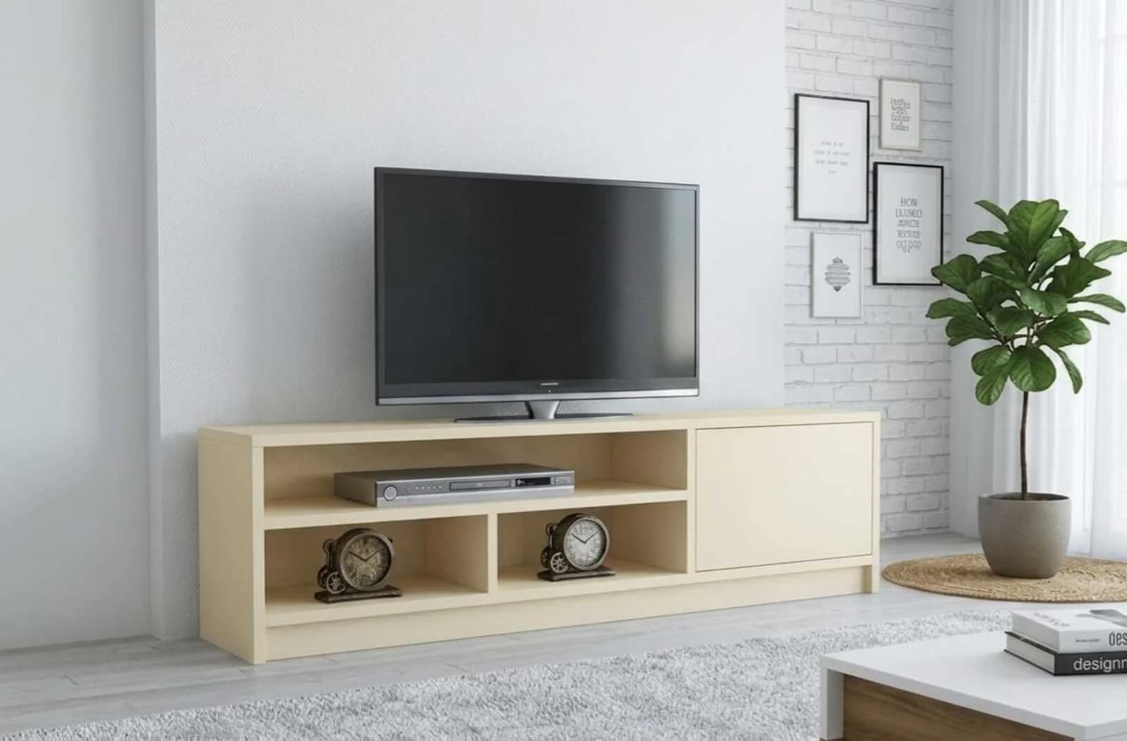 TV üçün tumba MB4-1, laminat, bej, 150x45x35 sm