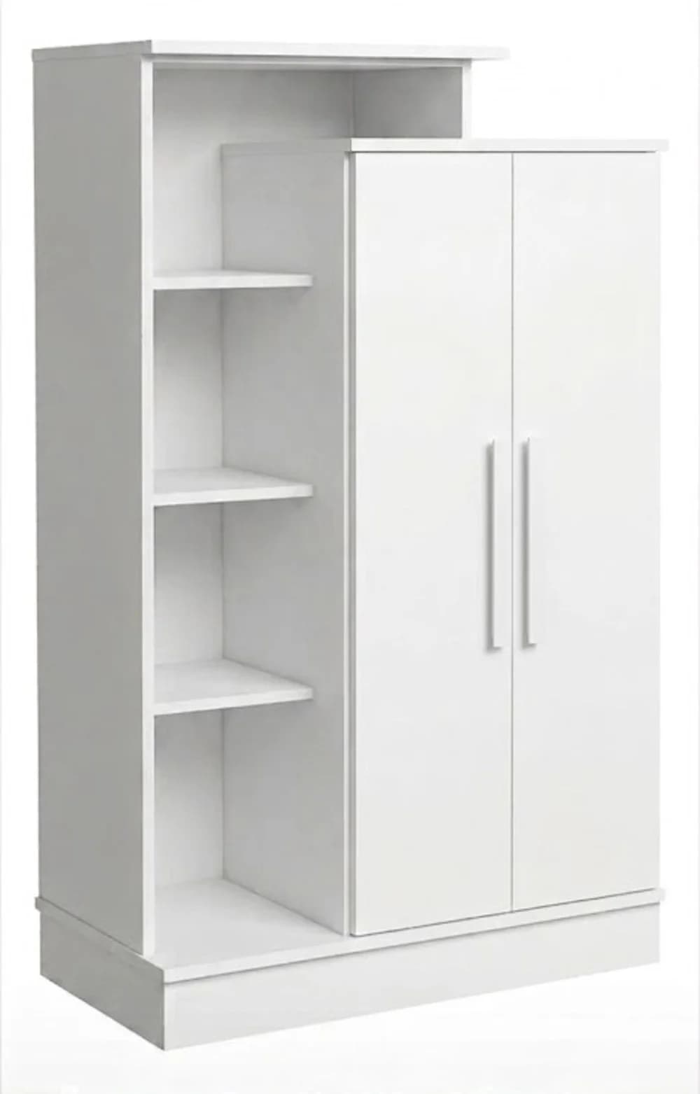 Şkaf 96983622, laminat, ağ, 180x100x40 sm