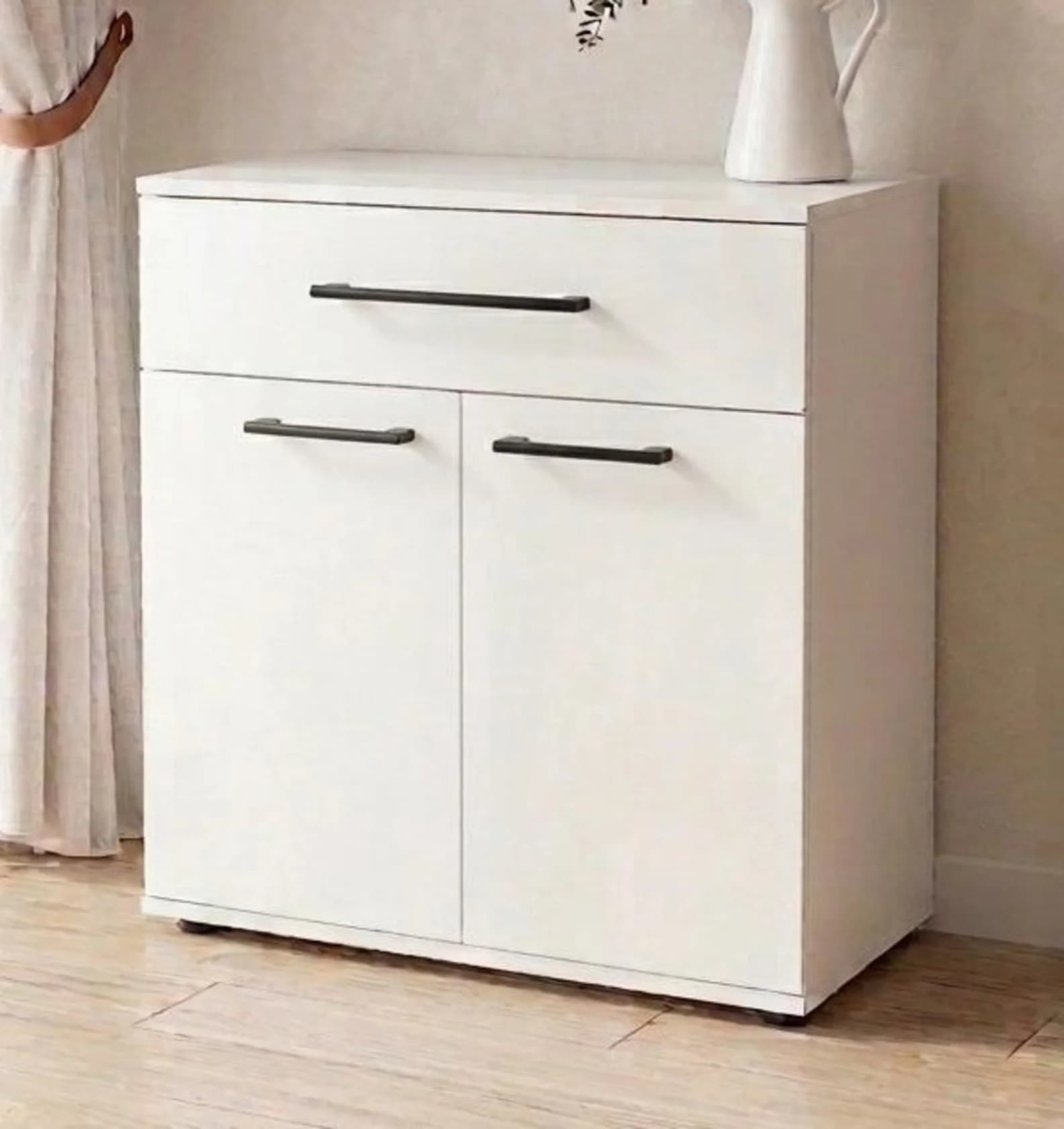 Tumba MB13, laminat, ağ, 80x75x36 sm