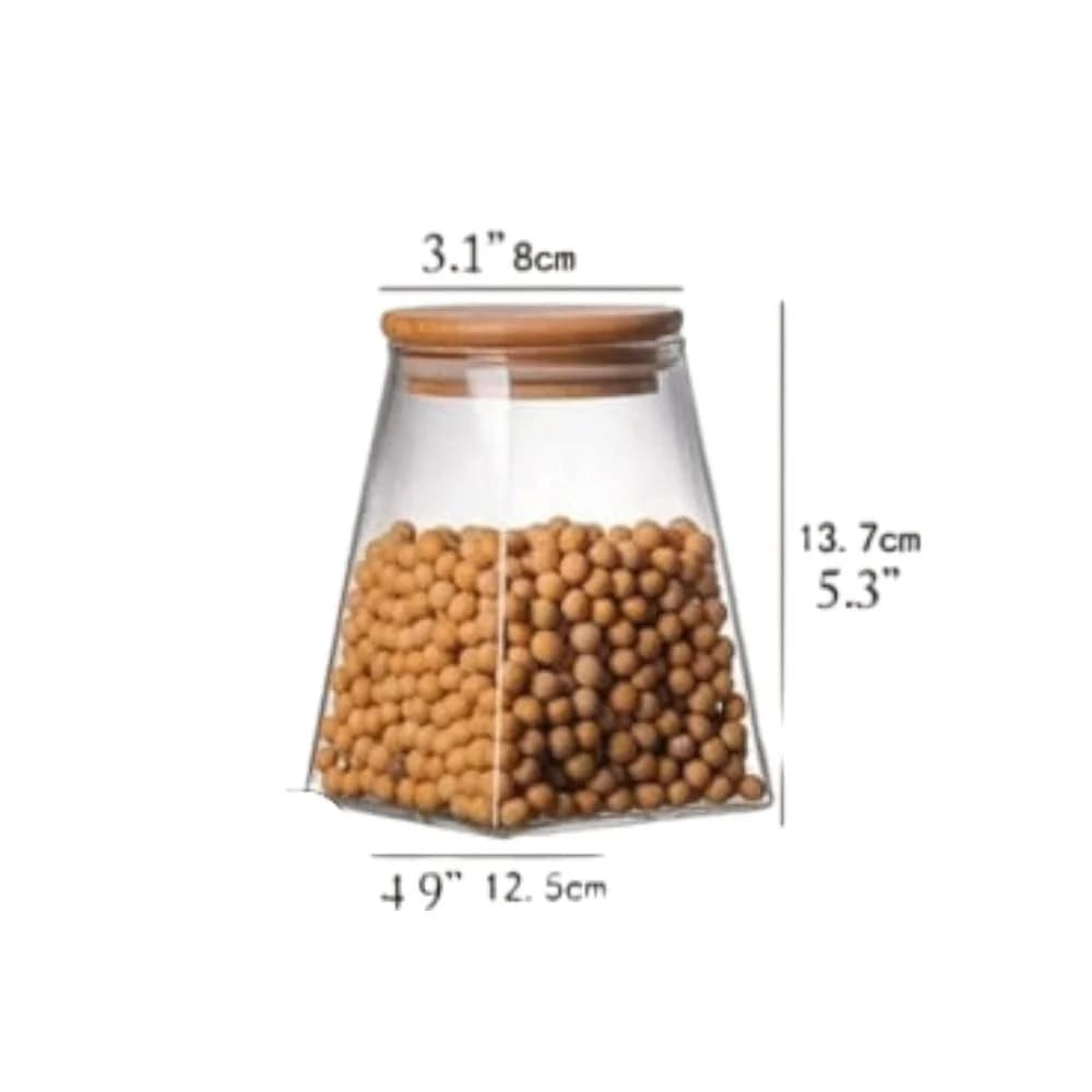 Ədviyyat bankaları dəsti, 4 ölçü, şüşə, 750 ml - grnsmehsul152