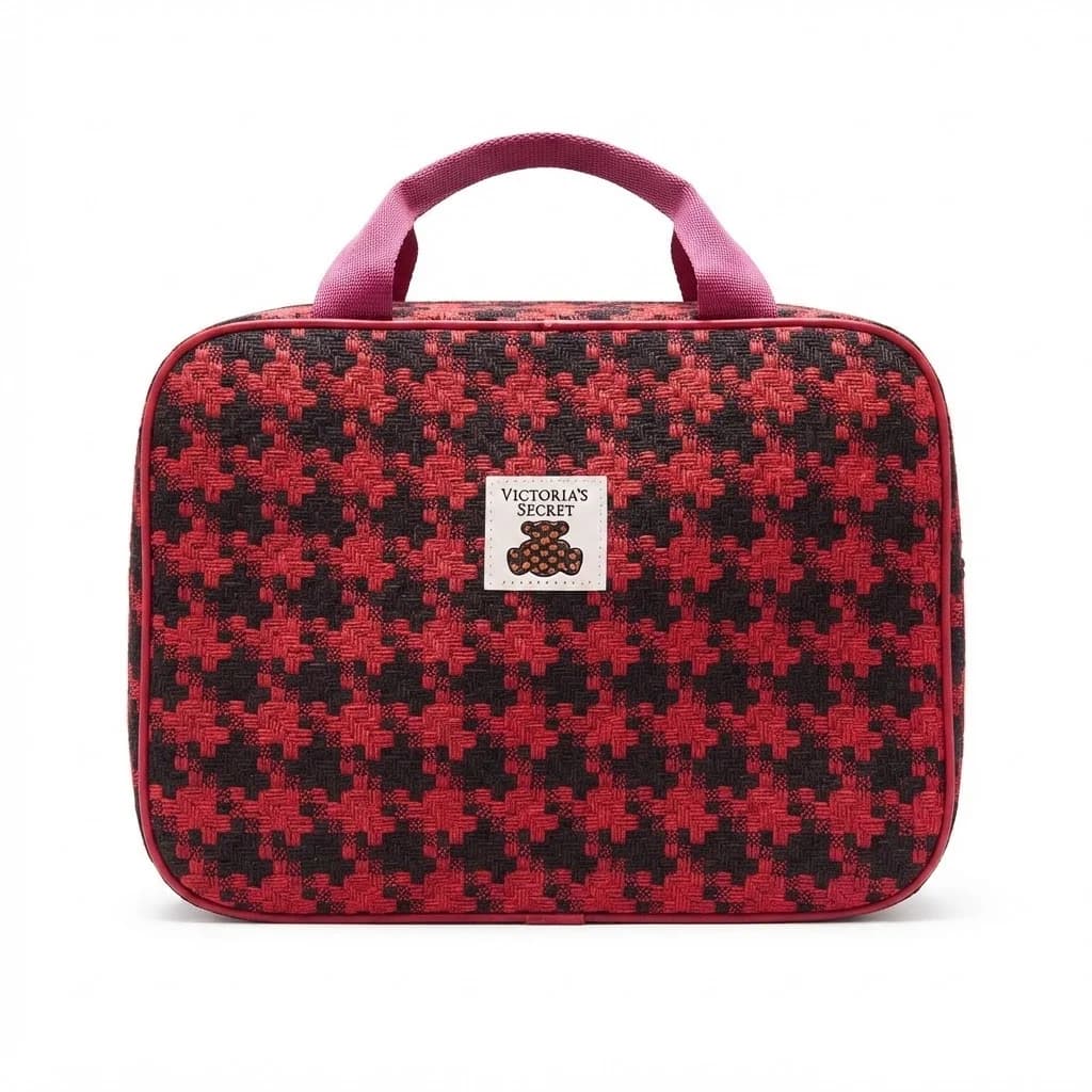 Kosmetik çanta BS81, Qırmızı/Qara, 20x24x11 sm, 1 bölmə
