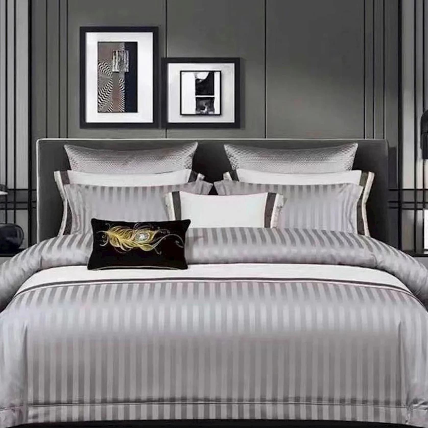 Yataq dəsti Maison’Dor, pambıq satin, taxt üçün, yorğan üzü 200x233, mələfə 230x240, balış üzü 50x70 (2 ədəd) - GS Maison’Dor 103