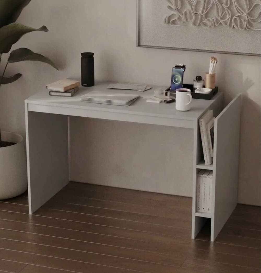 Yazı masası MB 14, laminat, boz, 90x75x50 sm