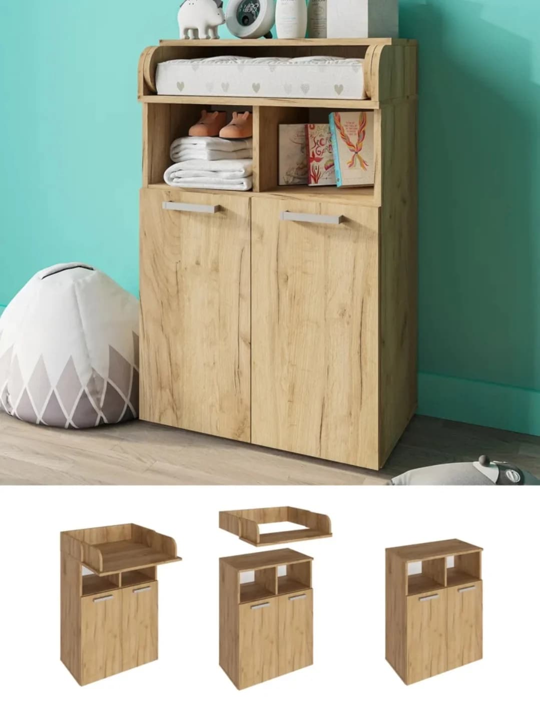 Komod SO059, bej, laminat, 93.8х35х60 sm — изображение 4