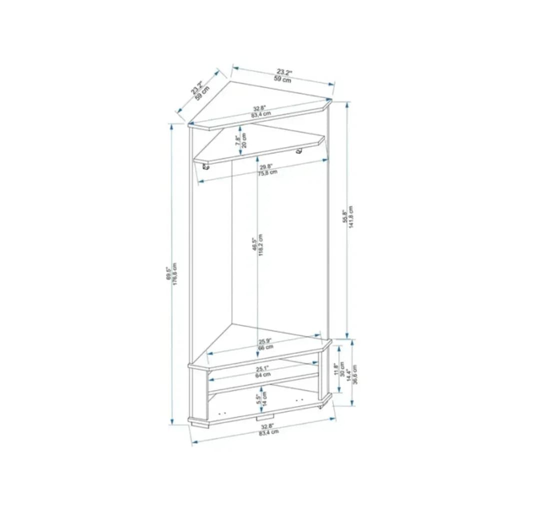 Dəhliz üçün asılqan SO001, laminat, antrasit, 83.4x59x177 sm — image 5