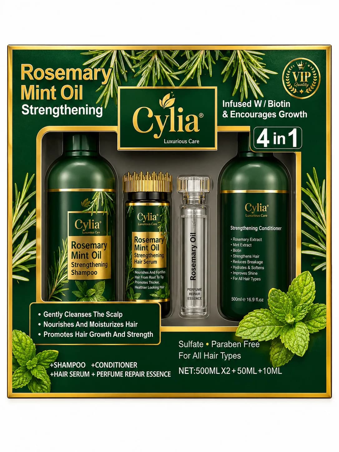 Saç üçün kosmetika dəsti Cylia Rosemary Mint