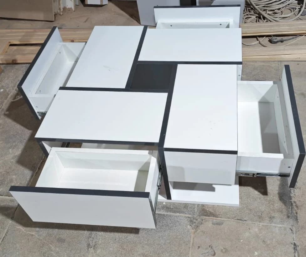 Jurnal masası S001, laminat, 70x70 sm, ağ — изображение 3