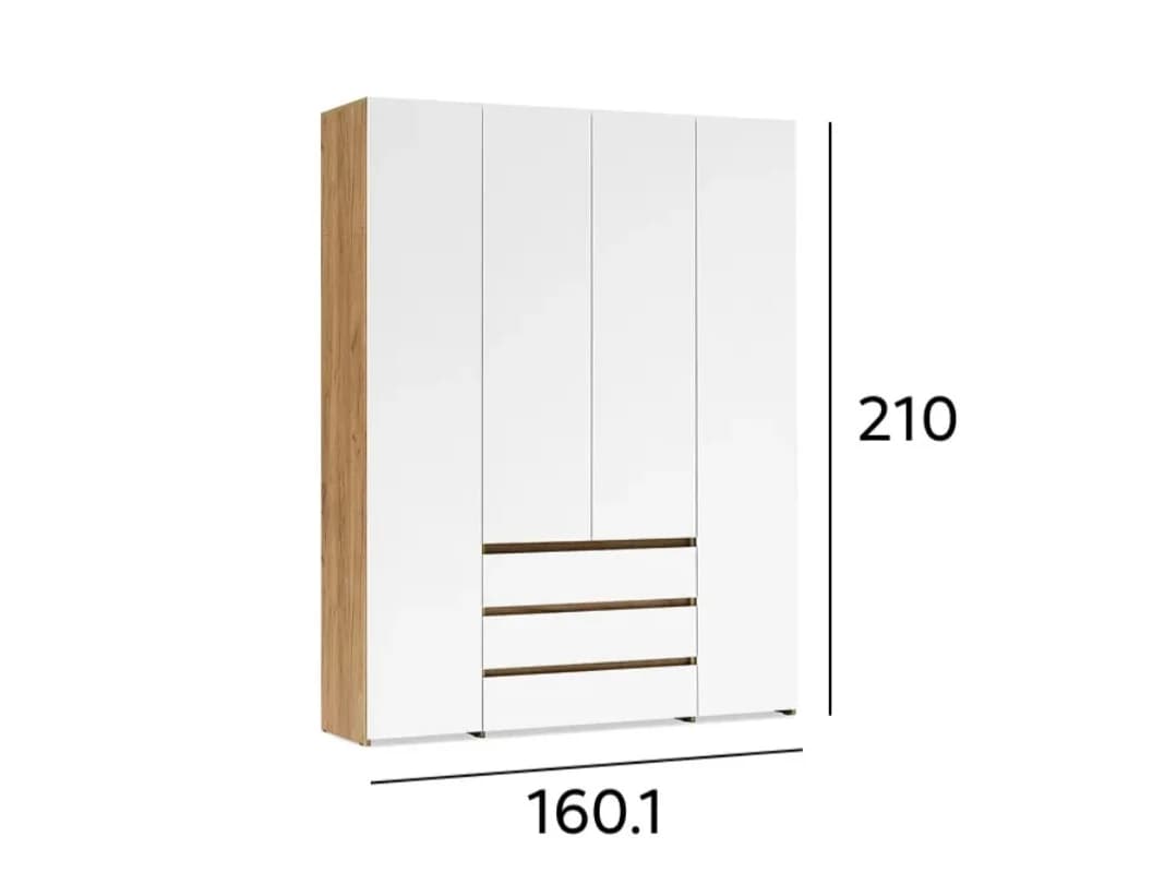 Mebel dəsti yataq otağı üçün S01, laminat, ağ/qəhvəyi — изображение 7