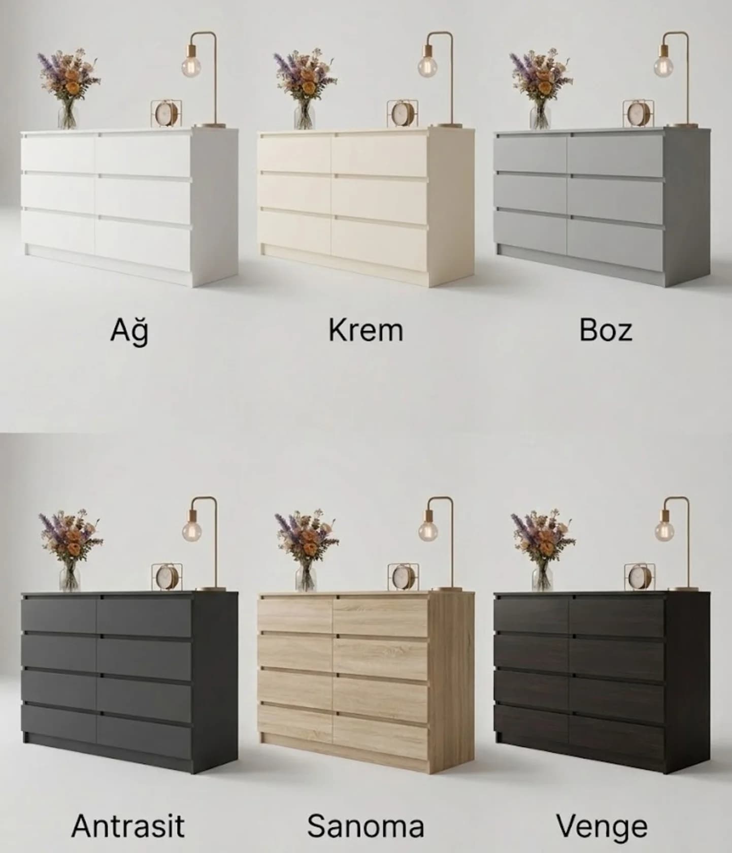 Komod MB 31, laminаt, tünd boz, 140x80x45 sm — изображение 3