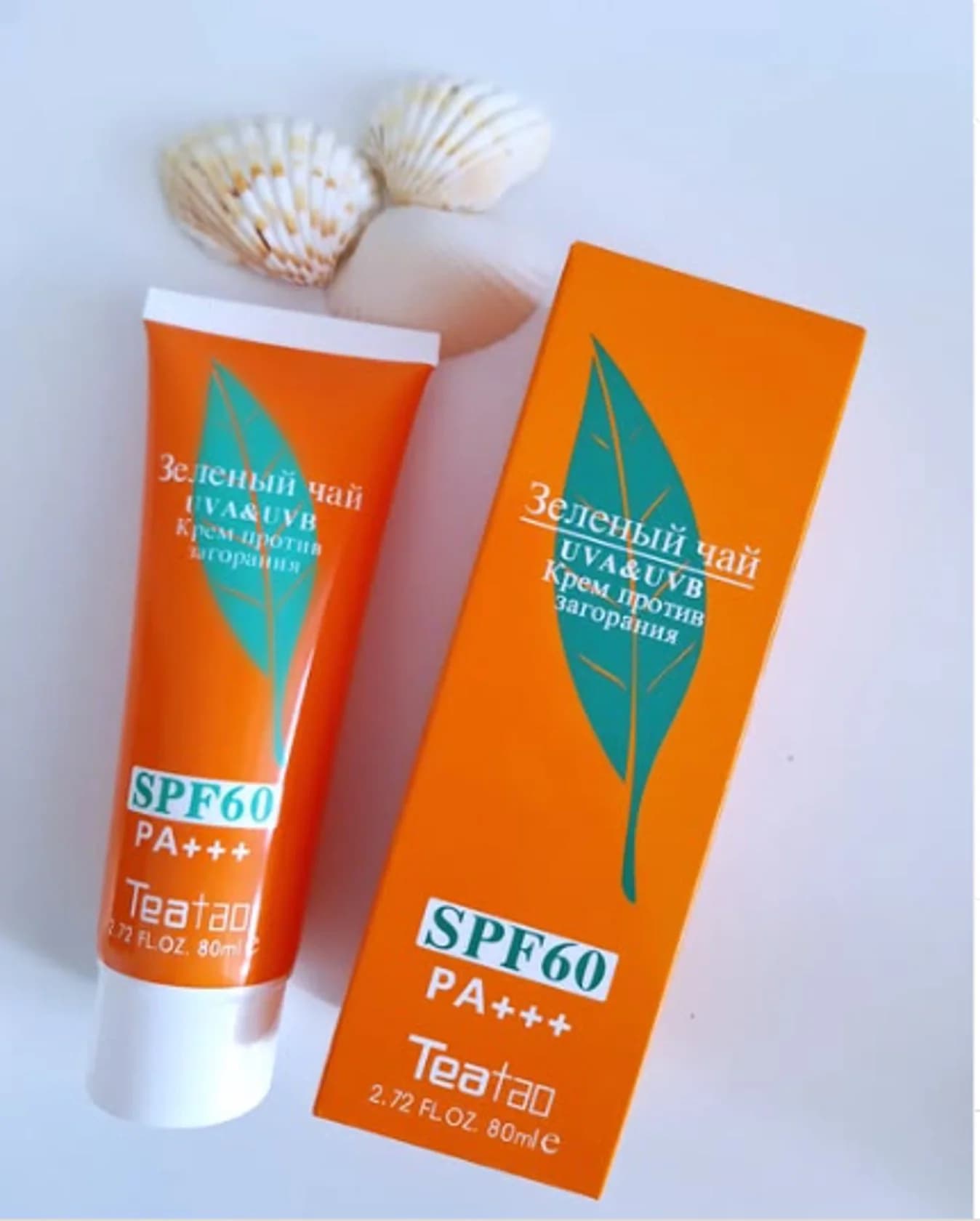 Günəşdən qoruyucu krem Зеленый чай Teatao UVA & UVB SPF60, 80 ml — изображение 2